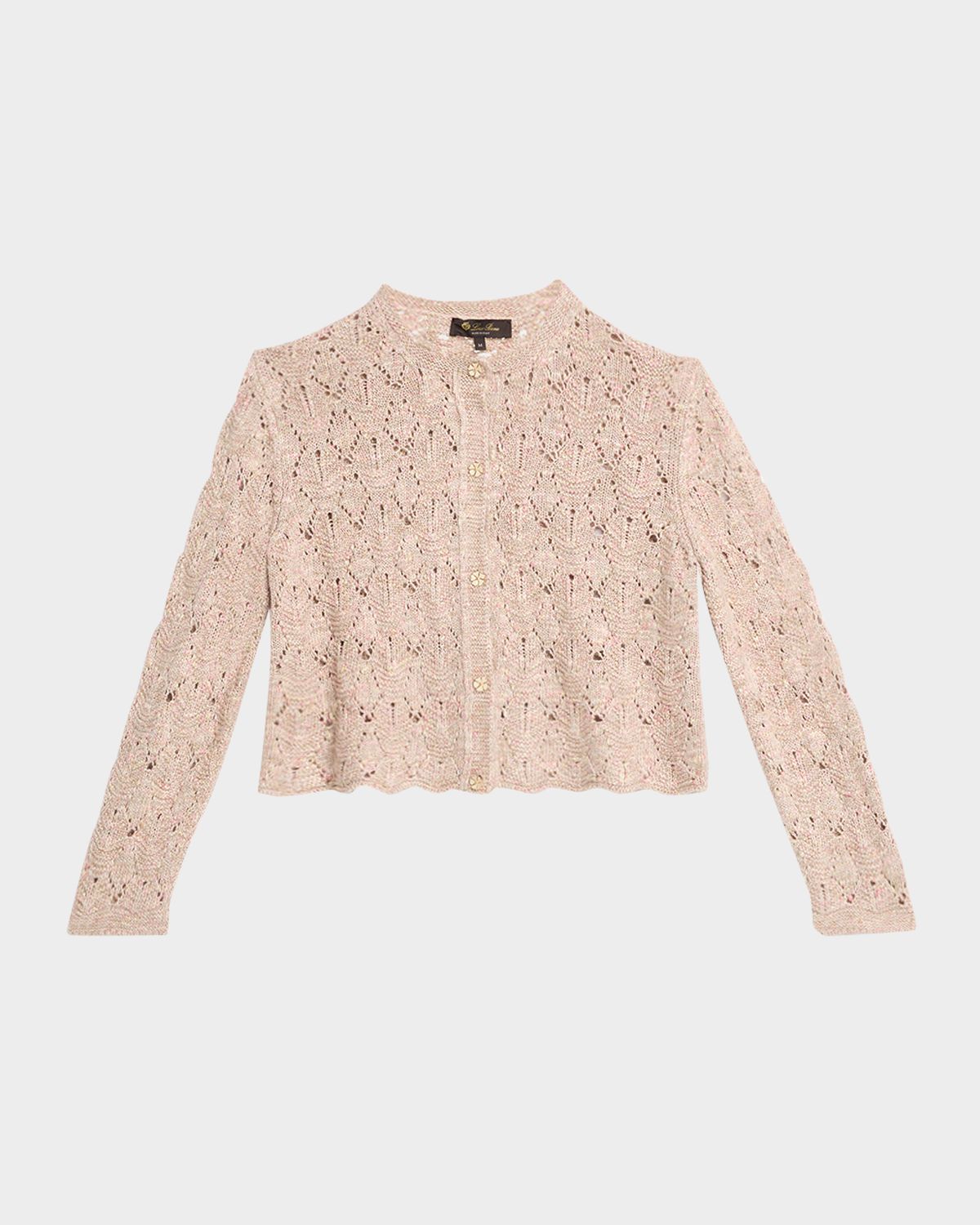 Loro Piana Verbania Linen, Silk, and Cashmere Cardigan Sweater