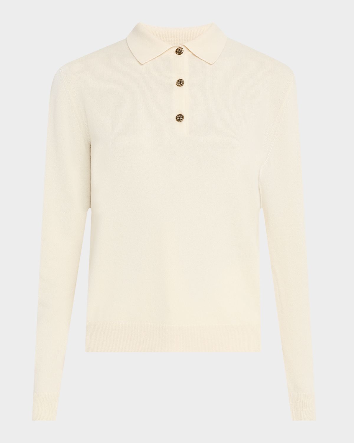 Loro Piana Baby Cashmere Long-Sleeve Polo Sweater