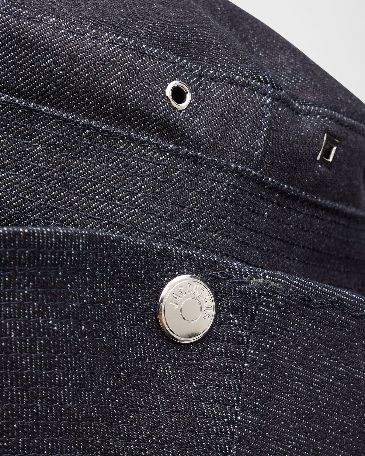 Jacquemus The de-Nimes Logo Cotton Denim Bucket Hat