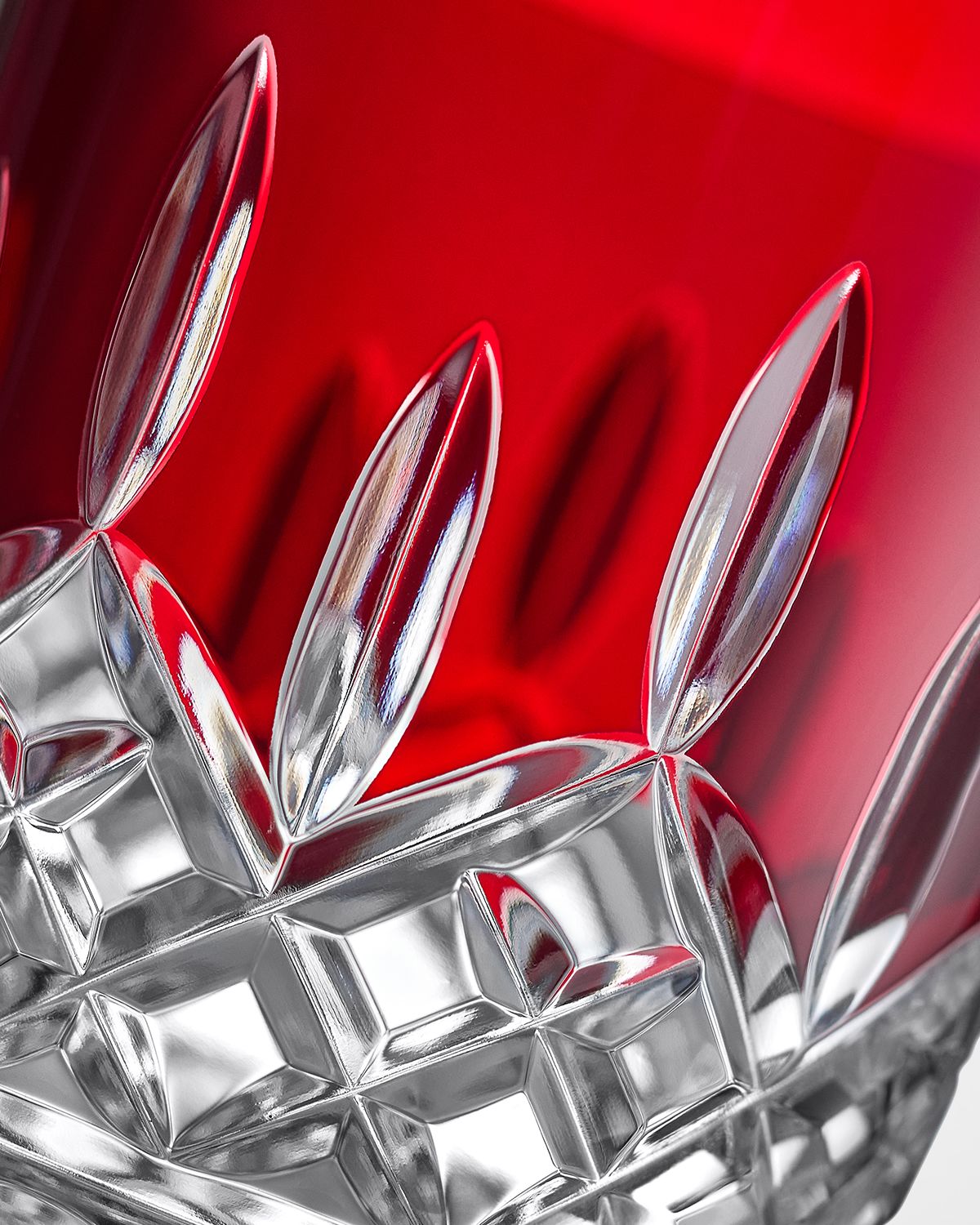 Waterford Crystal Lismore Red 12.5 oz. Double Old-Fashioned Glasses, Set of 2