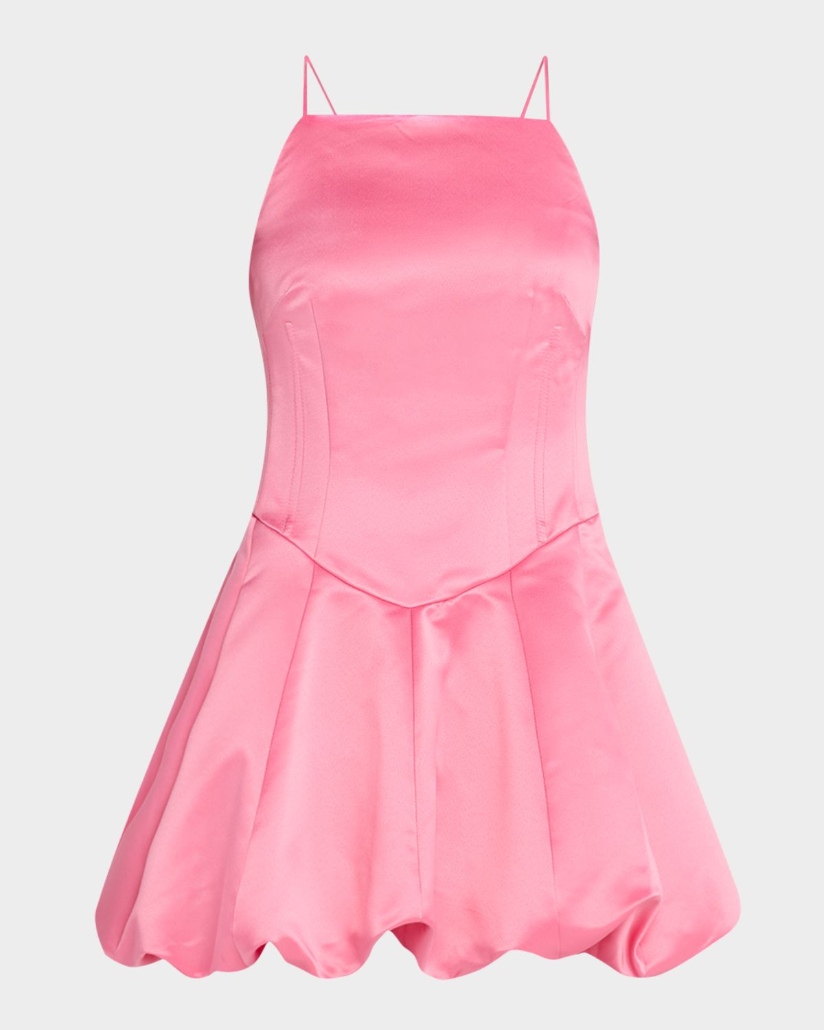 LoveShackFancy Jake Satin Mini Dress