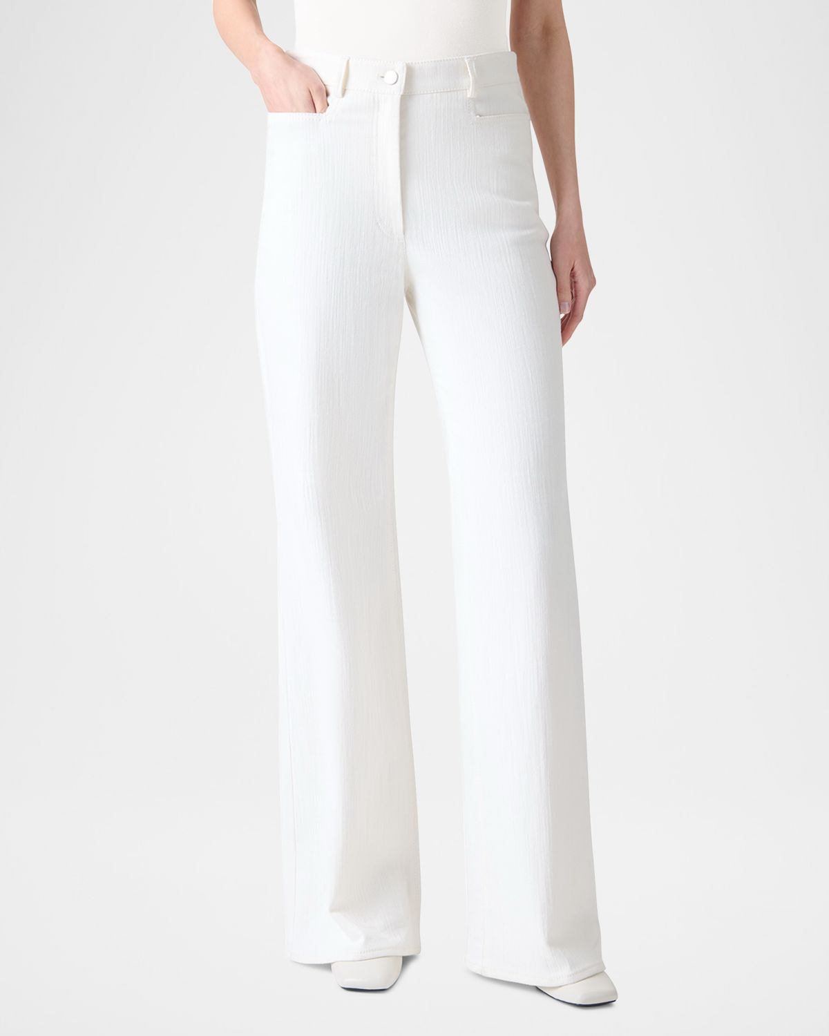 Akris punto Bootcut Cotton Stretch Denim Pants