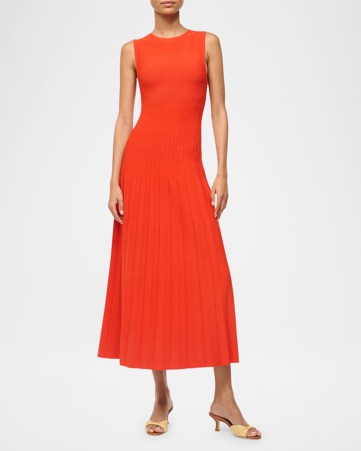 STAUD Elyse Knit Midi Dress