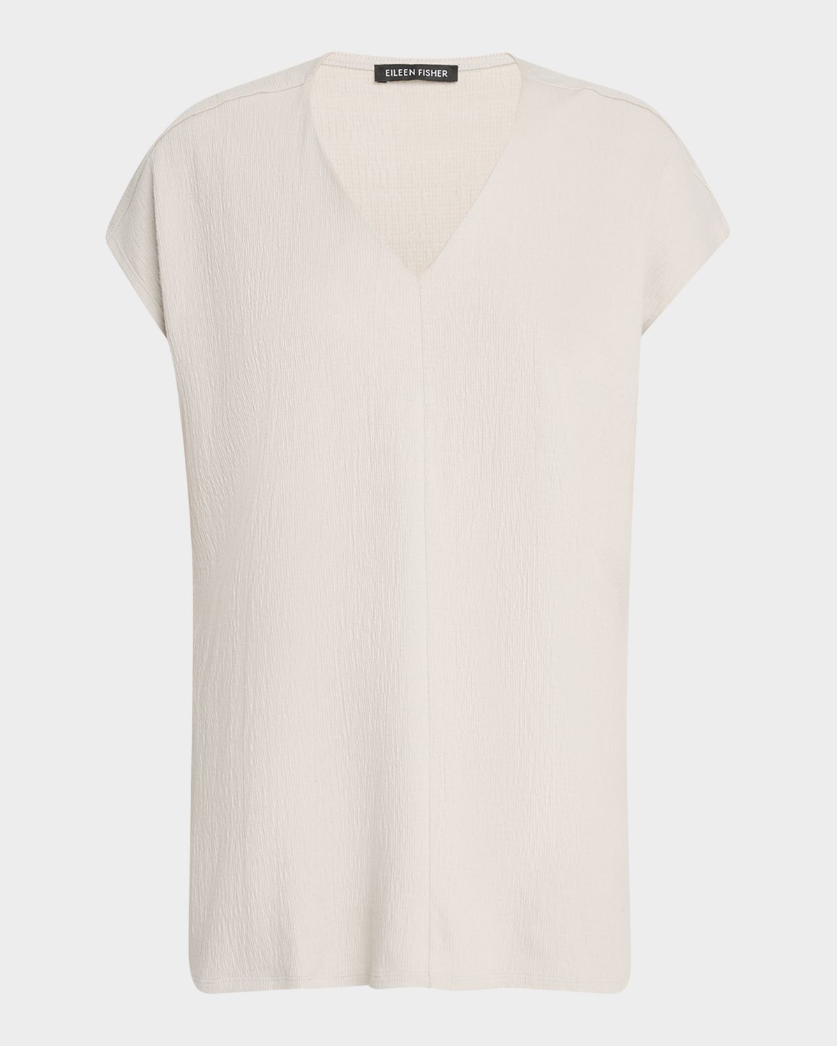 Eileen Fisher Crinkled Organic Cotton Jersey Tunic