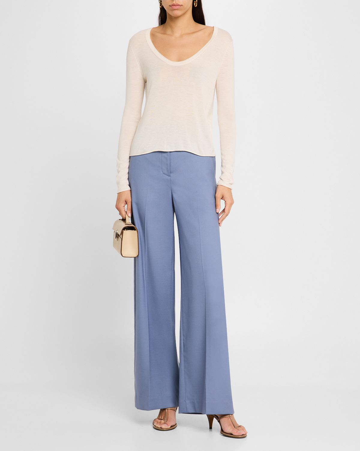 ARGENT Scoop-Neck Knit T-Shirt