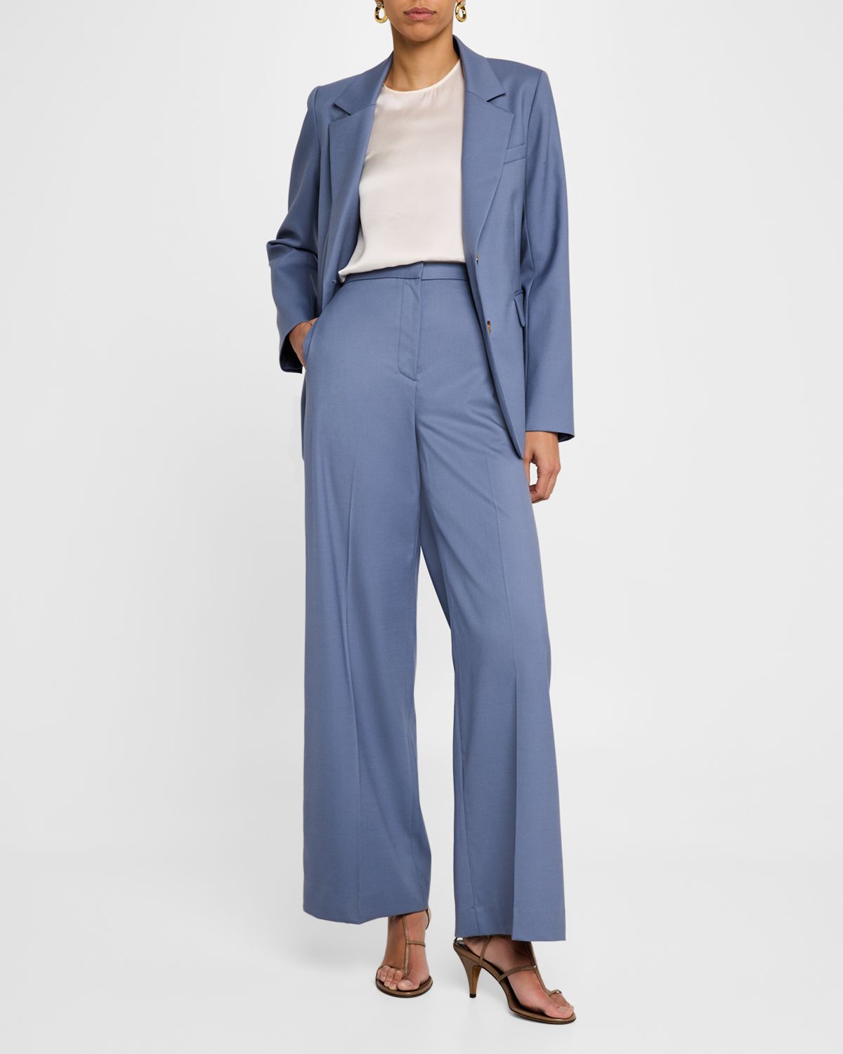 ARGENT Single-Breasted Seasonless Wool Blazer