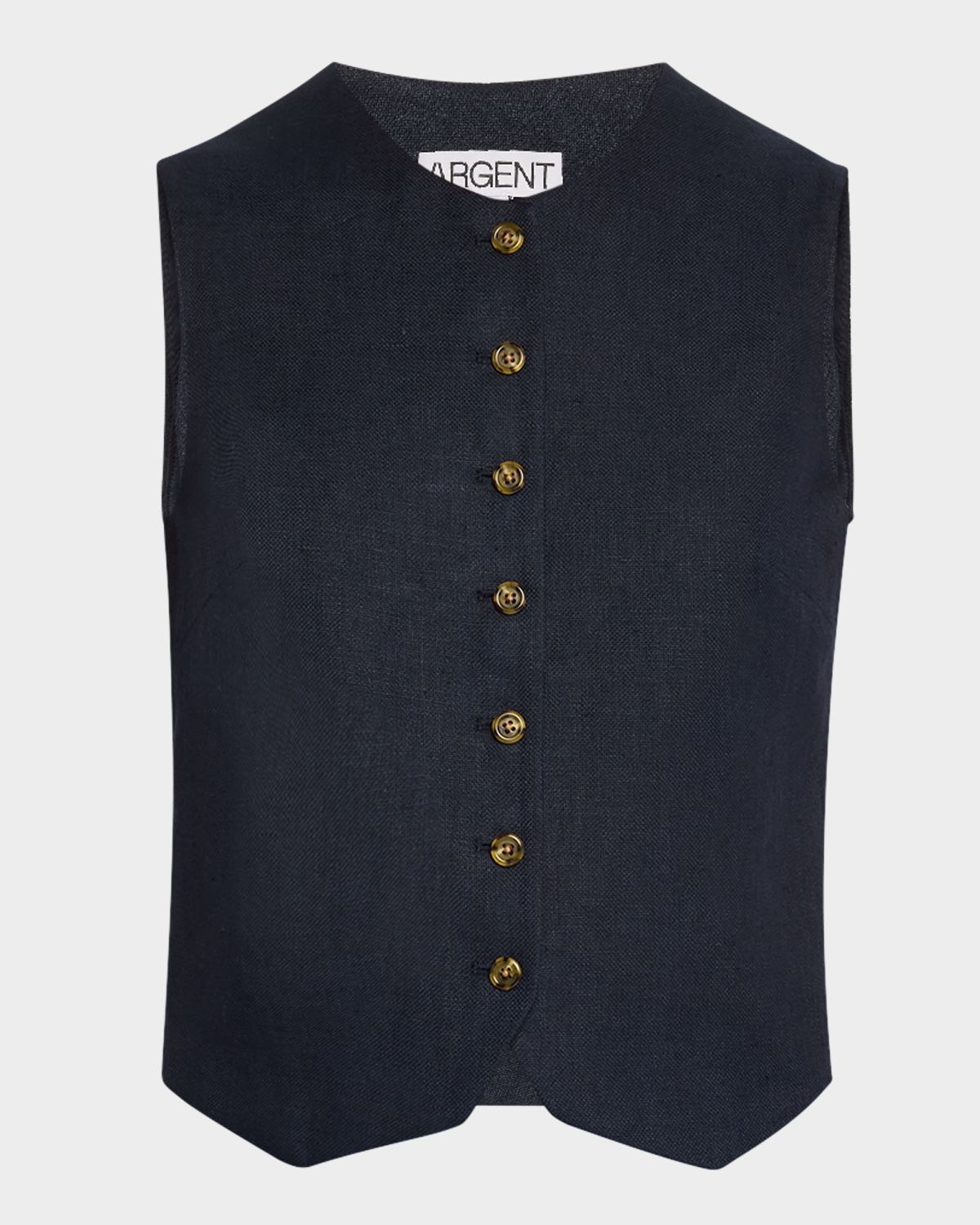 ARGENT Basketweave Linen Waistcoat