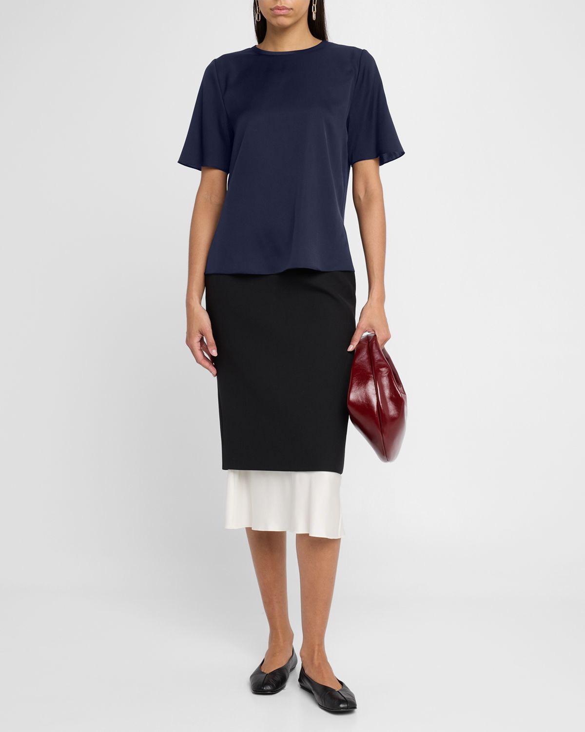 Kobi Halperin Maryl Crewneck Silk Blouse