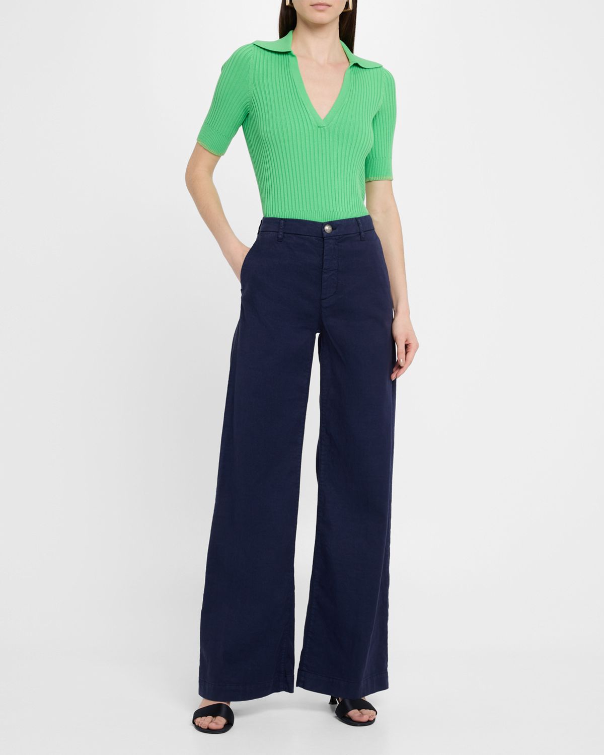 Kobi Halperin Shay Wide-Leg Linen Blend Pants