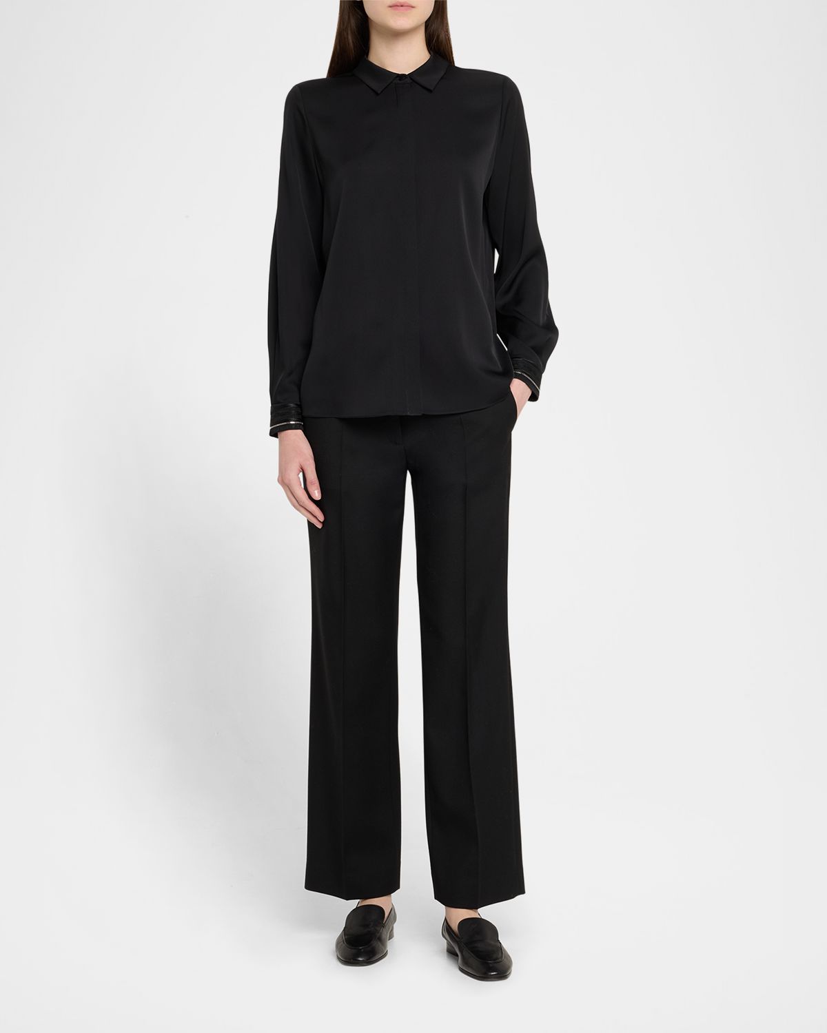 Kobi Halperin Devin Shimmer Embroidered Blouse