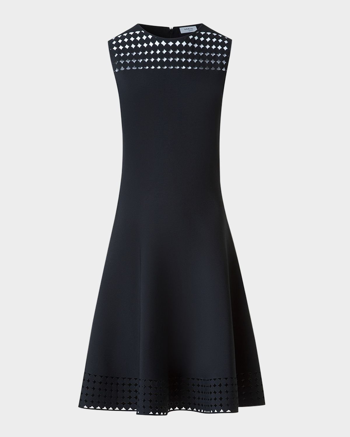Akris punto Dot Lace Sleeveless A-line Knit Dress