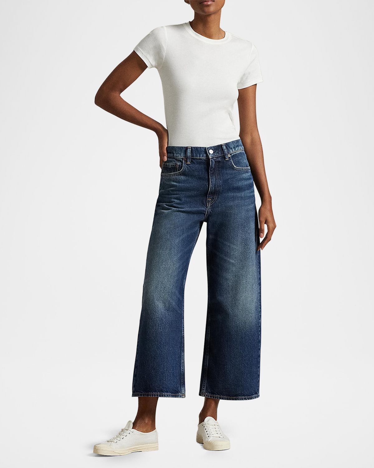 Polo Ralph Lauren High-Rise Wide-Leg Crop Jeans