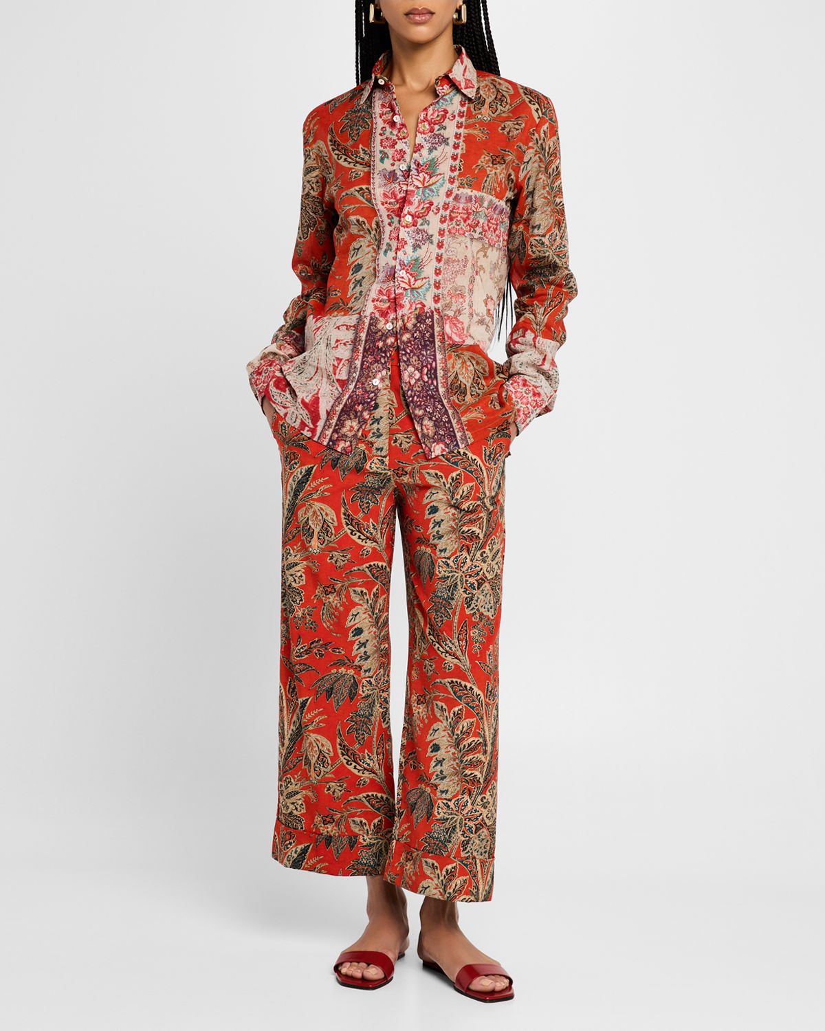 Pierre-Louis Mascia Floral-Print Cotton Top