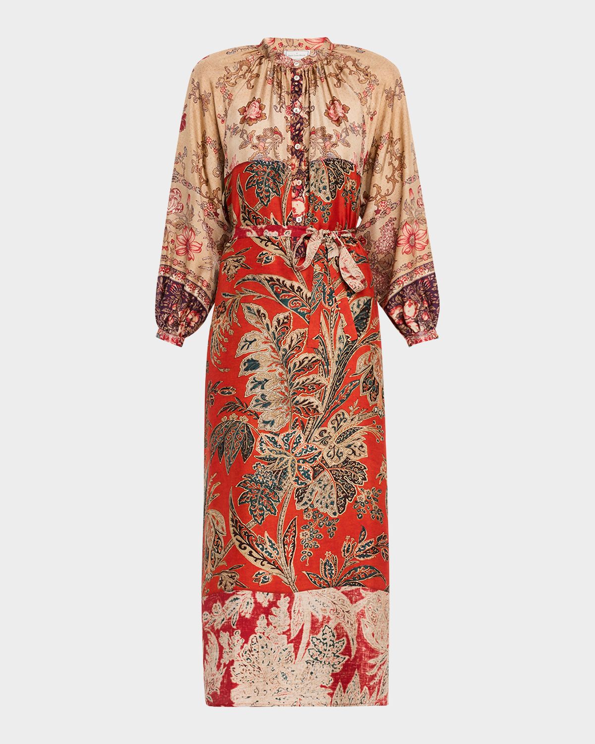 Pierre-Louis Mascia Floral-Print Silk Midi Dress | Thumbnail 6