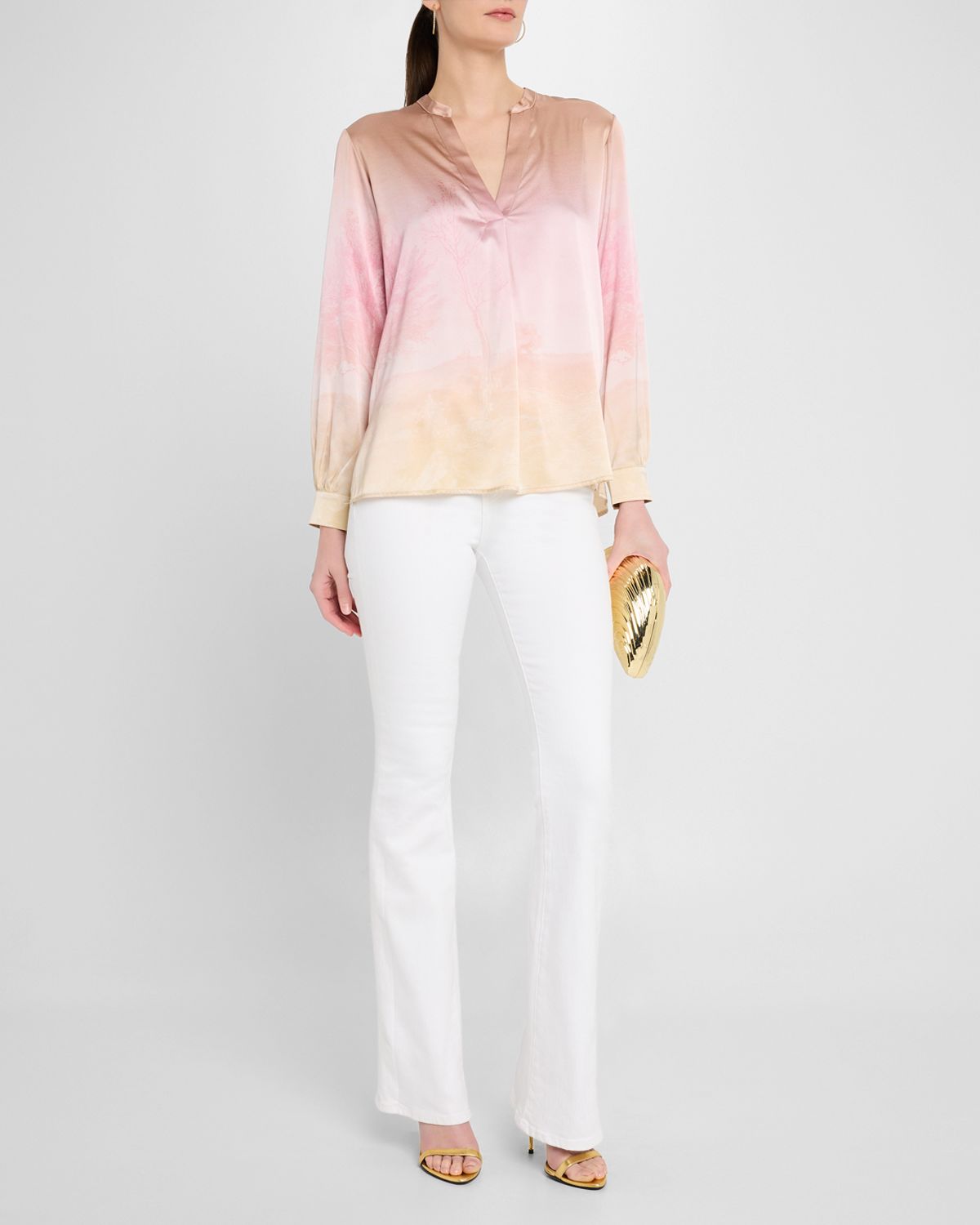 Pierre-Louis Mascia Ombre Landscape-Print Top