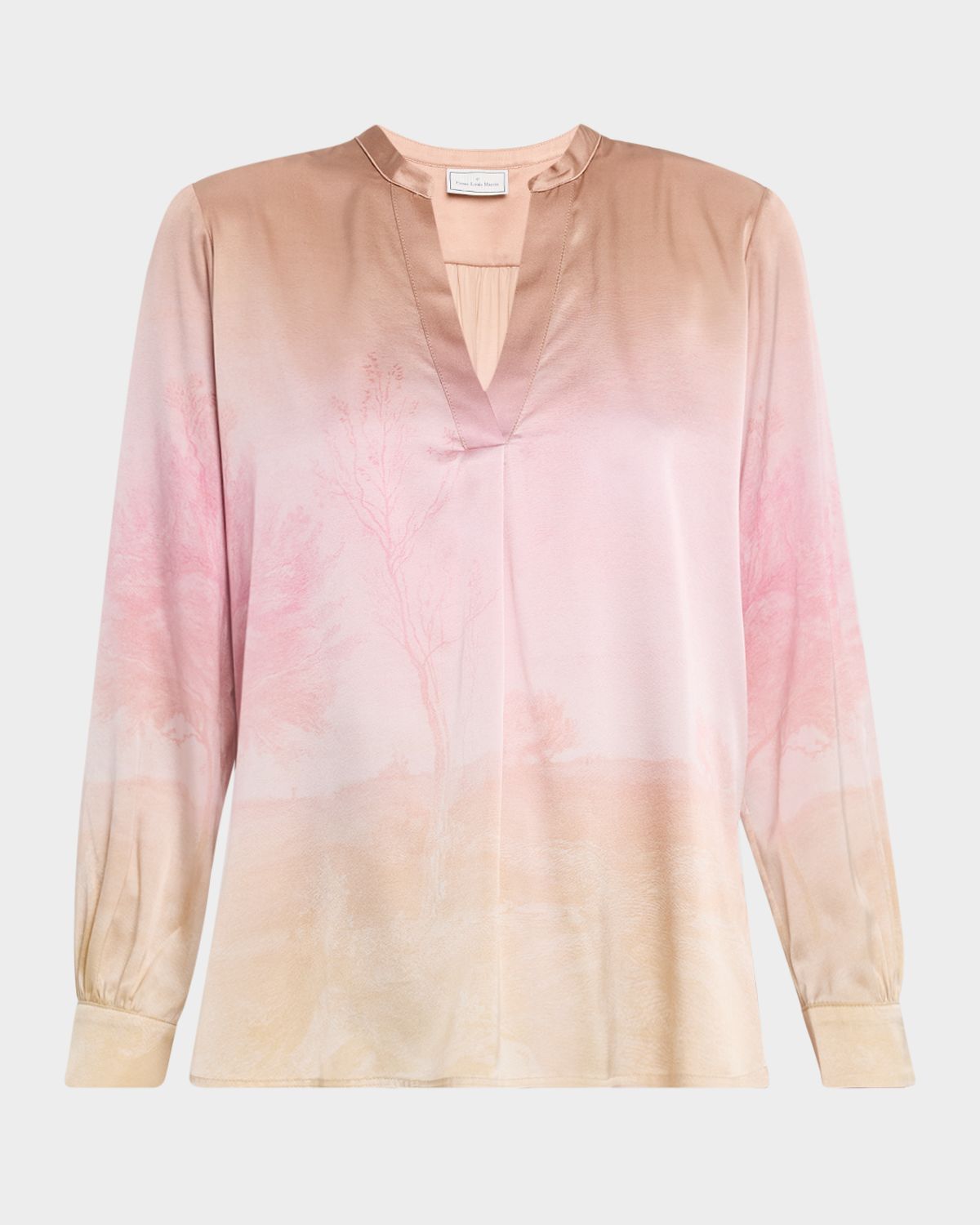 Pierre-Louis Mascia Ombre Landscape-Print Top