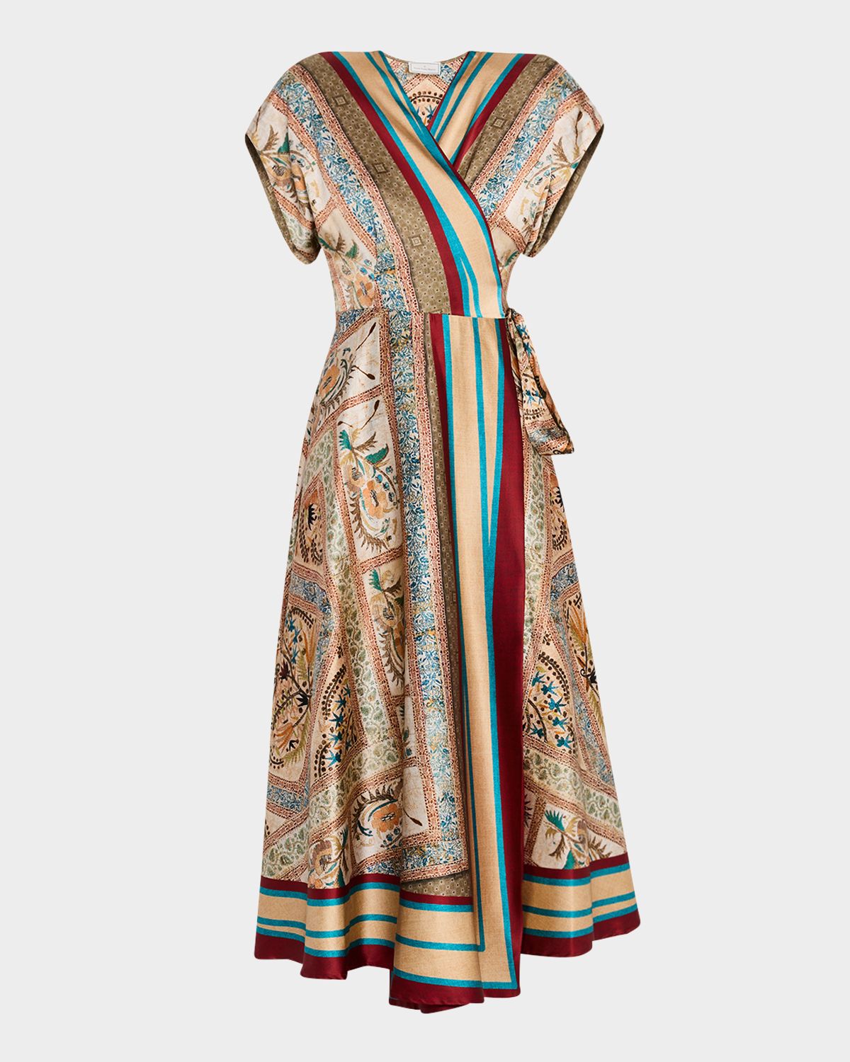 Pierre-Louis Mascia Floral-Print Silk Midi Wrap Dress | Thumbnail 5 Pierre-Louis Mascia Floral-Print Silk Midi Wrap Dress | Thumbnail 5