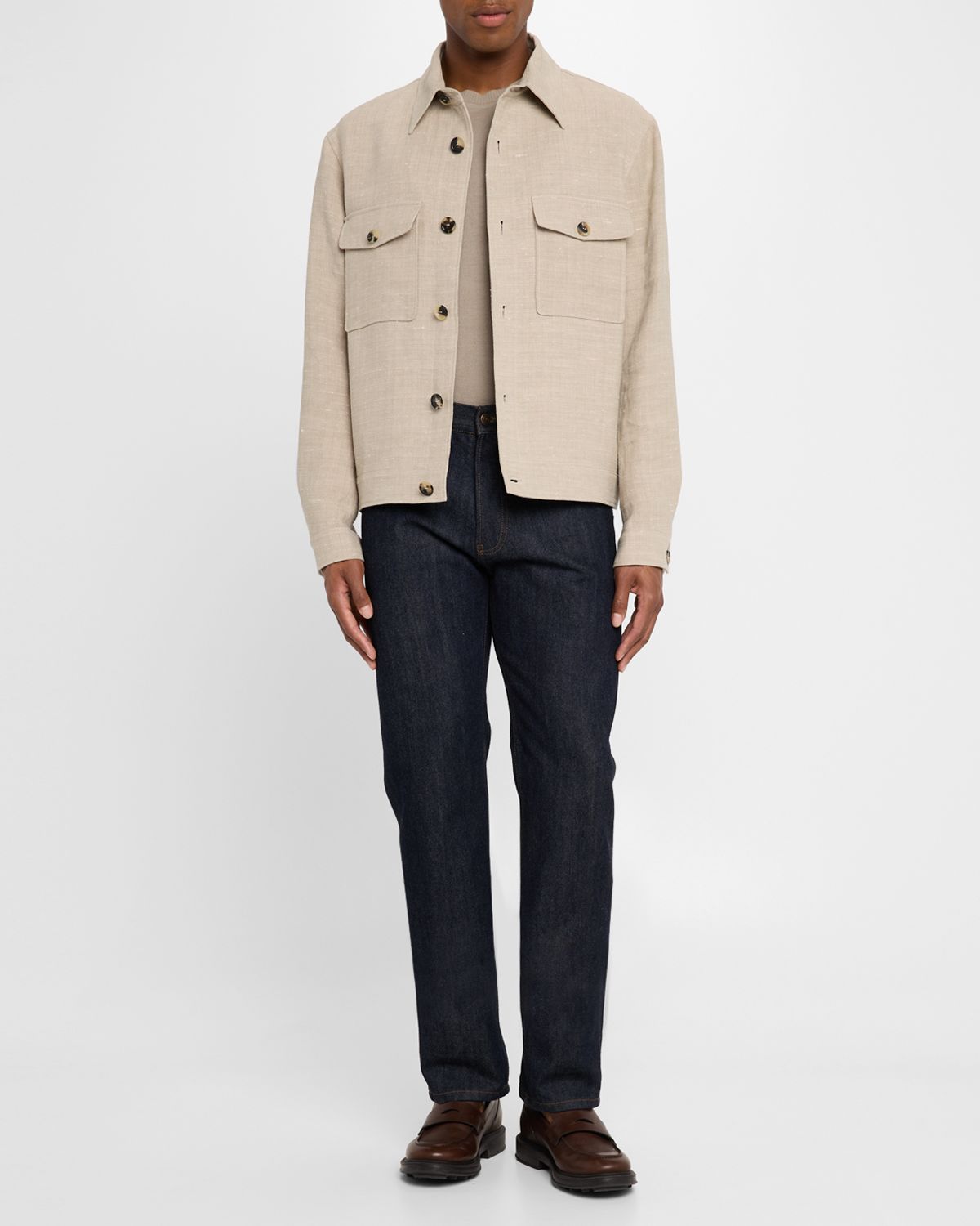Loro Piana Men's Clem Summer Linen and Silk Blouson