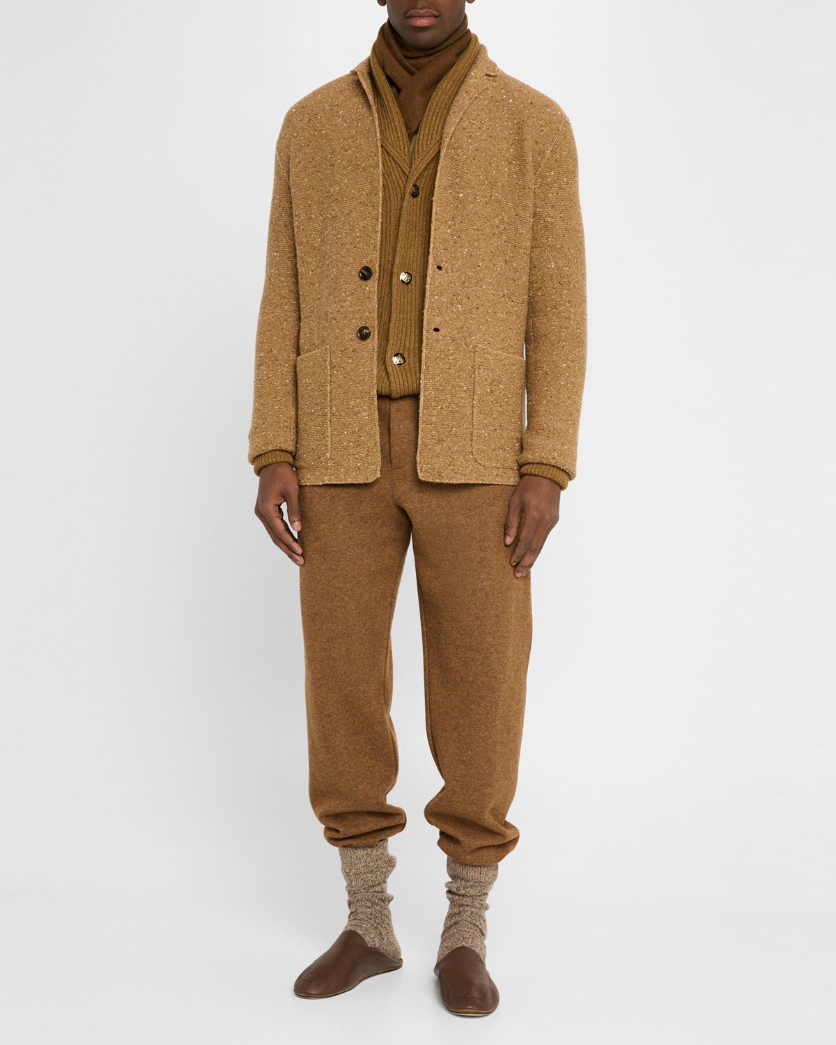 Loro Piana Men 's Cernobbio Cashmere and Linen Knit Jacket