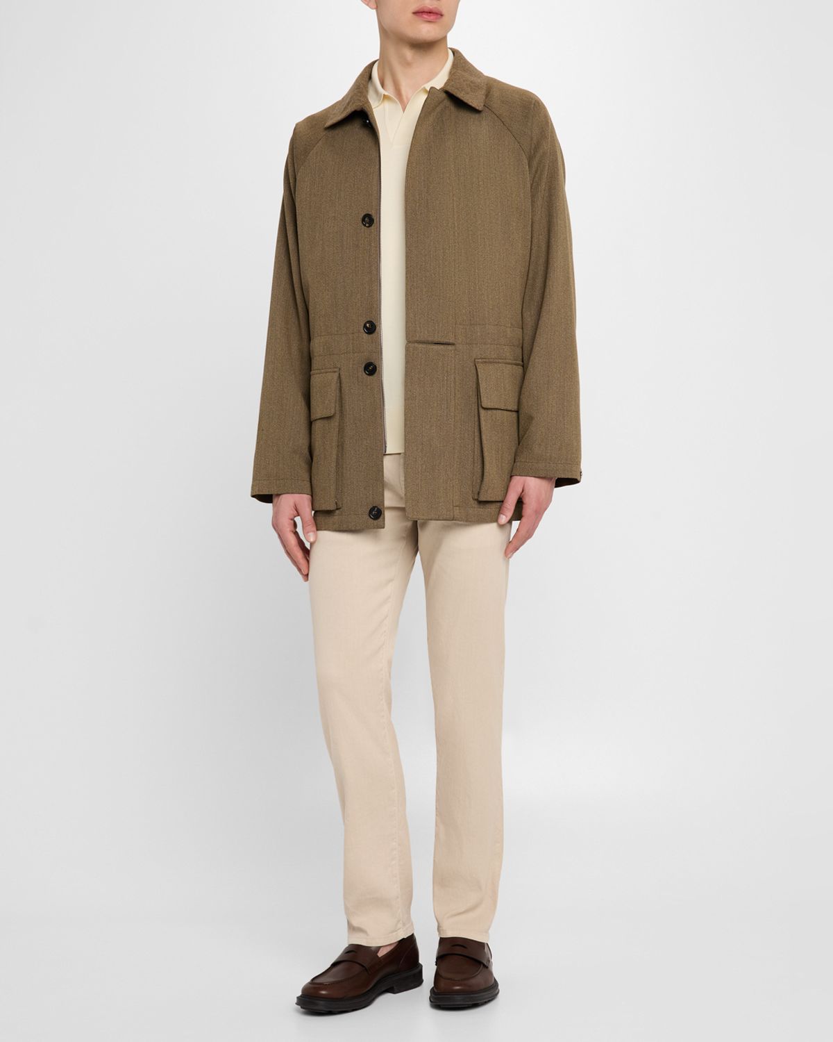 Loro Piana Men 's Horsey Wool Jacket