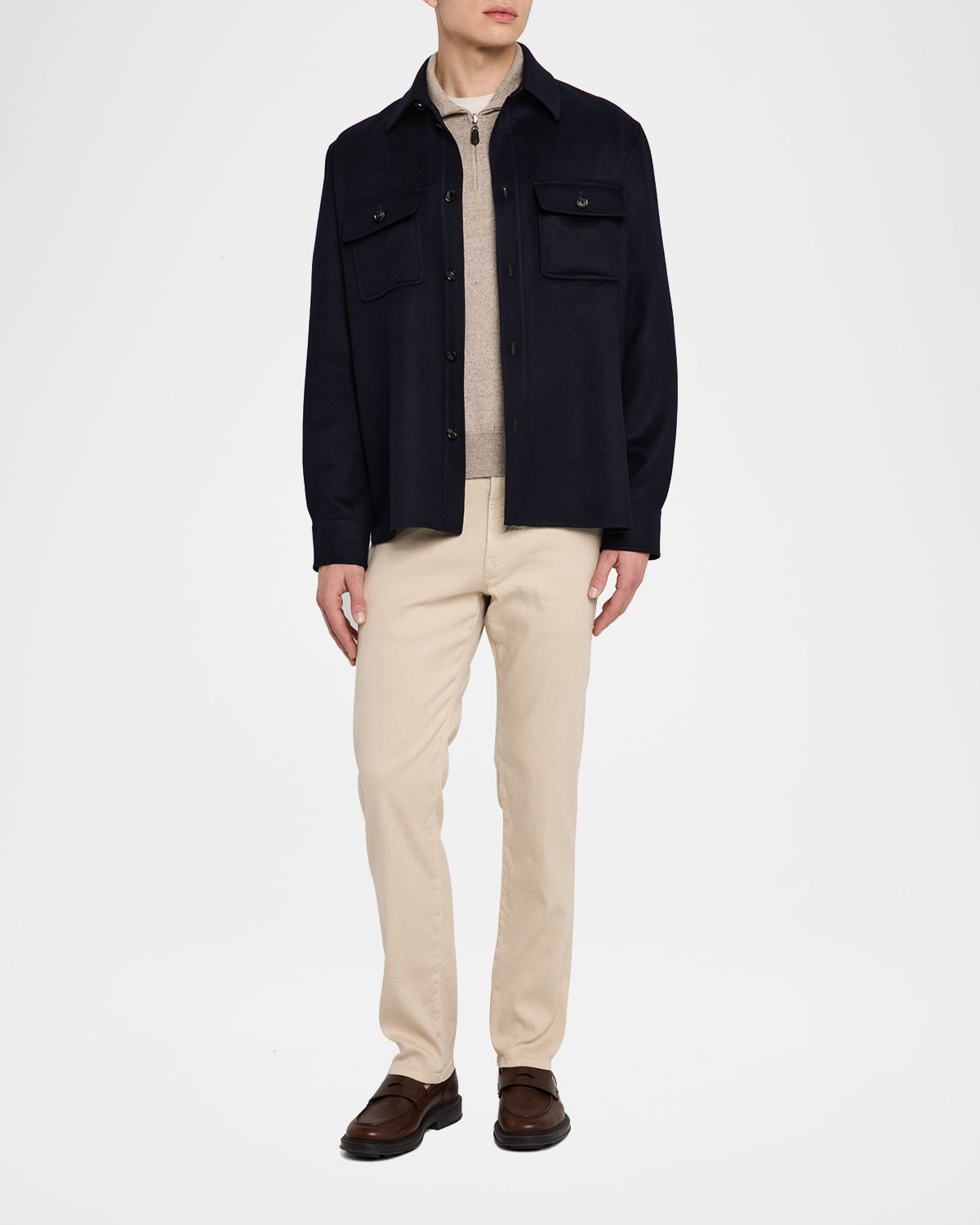 Loro Piana Men's Jim Cashmere Overshirt