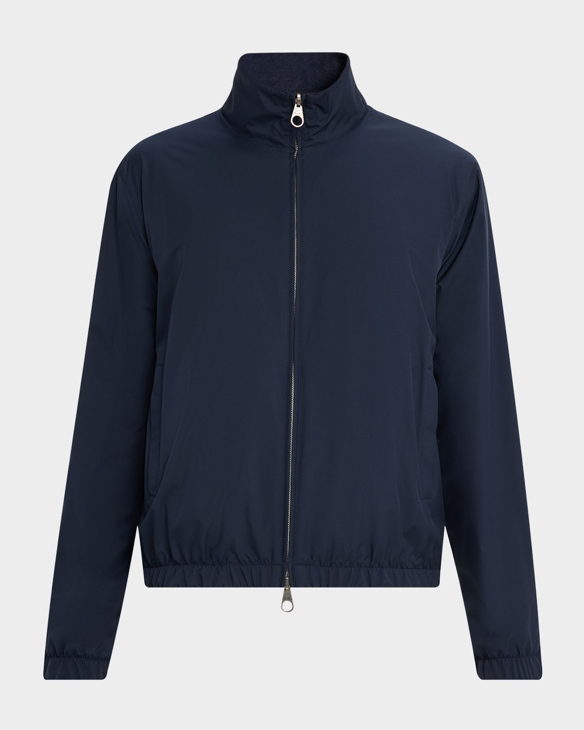 Loro Piana Men 's Wind Jersey and Linen Bomber Jacket