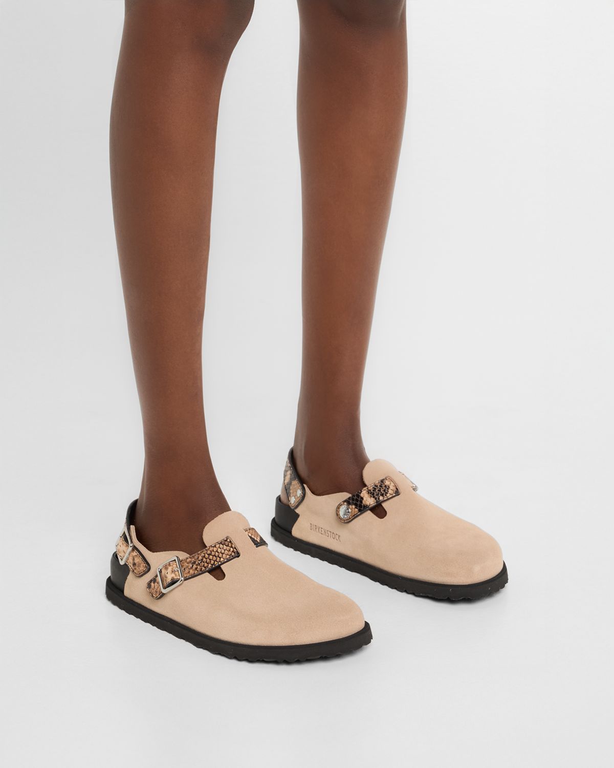 1774 Birkenstock Tokio Mixed Leather Slingback Mules