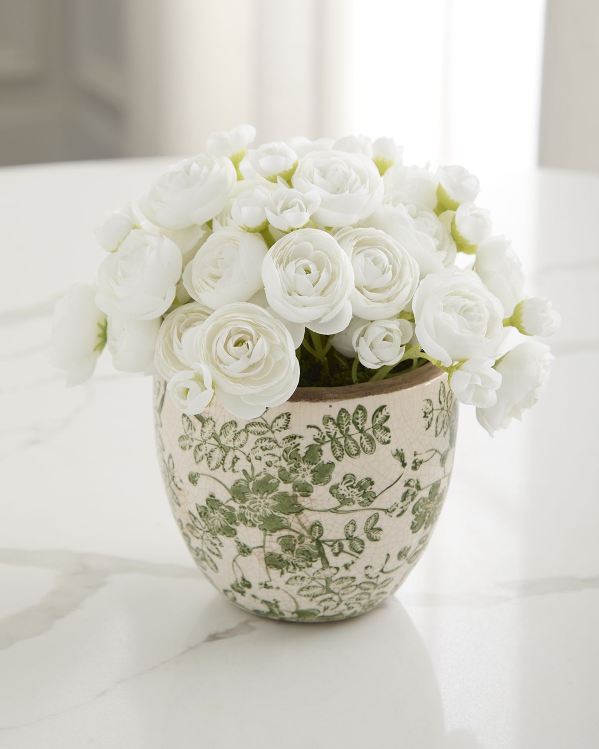 T & C Floral Company Baby Ranunculus 8" Faux Floral Arrangement in Ceramic Pot | Thumbnail 3 T & C Floral Company Baby Ranunculus 8" Faux Floral Arrangement in Ceramic Pot | Thumbnail 3