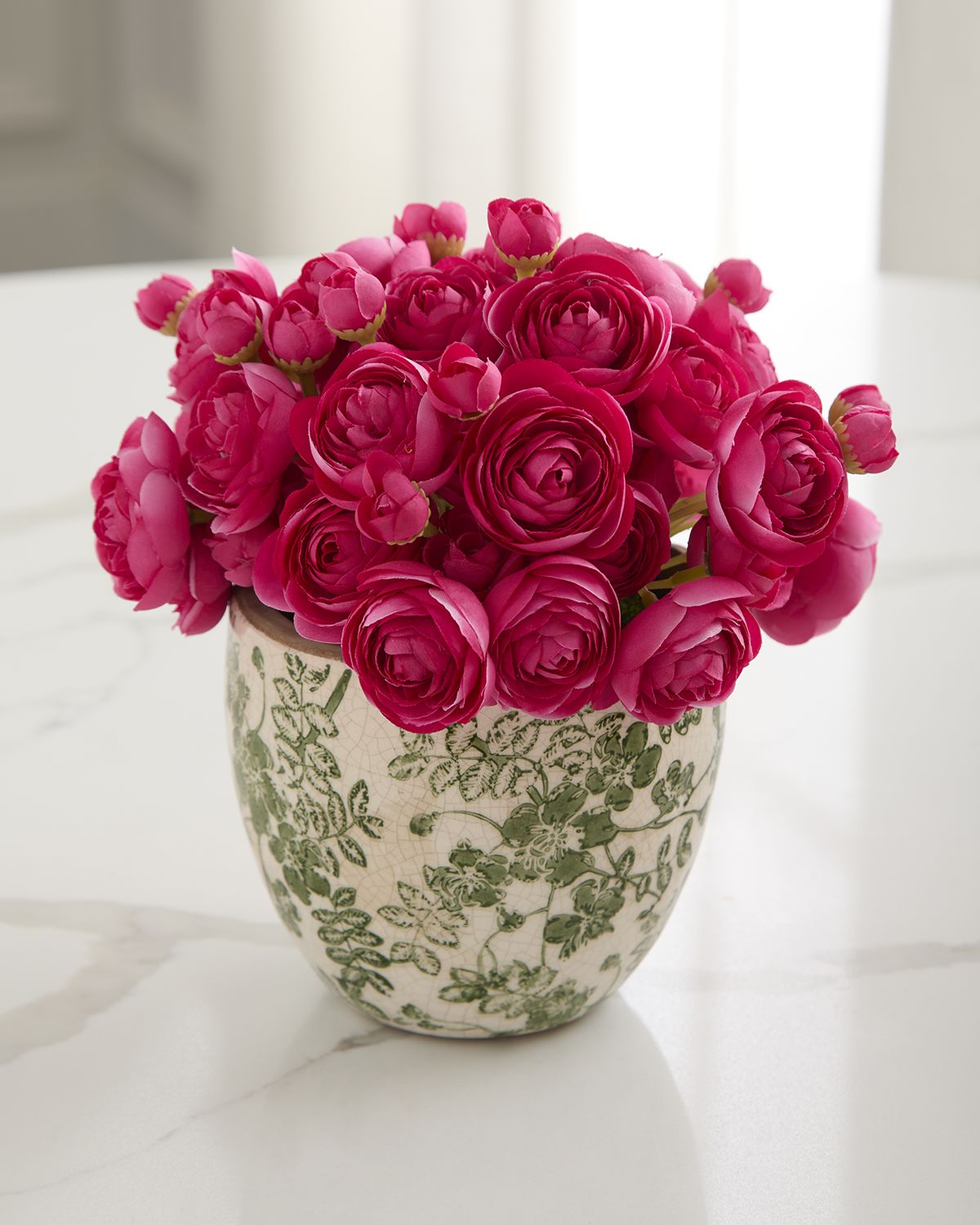T & C Floral Company Baby Ranunculus 8" Faux Floral Arrangement in Ceramic Pot | Thumbnail 3 T & C Floral Company Baby Ranunculus 8" Faux Floral Arrangement in Ceramic Pot | Thumbnail 3