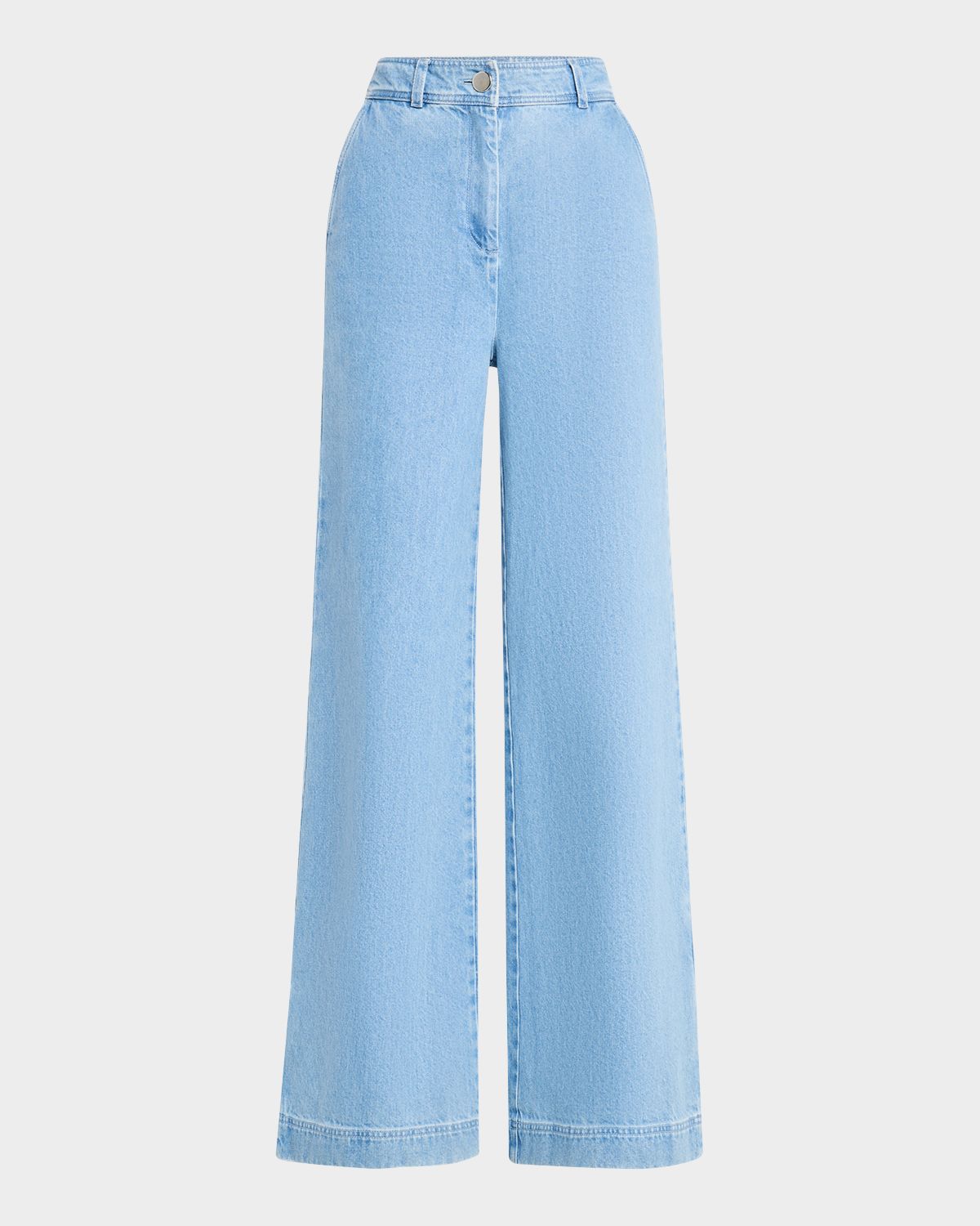 Toccin Eileen Wide-Leg Denim Pants with Slits