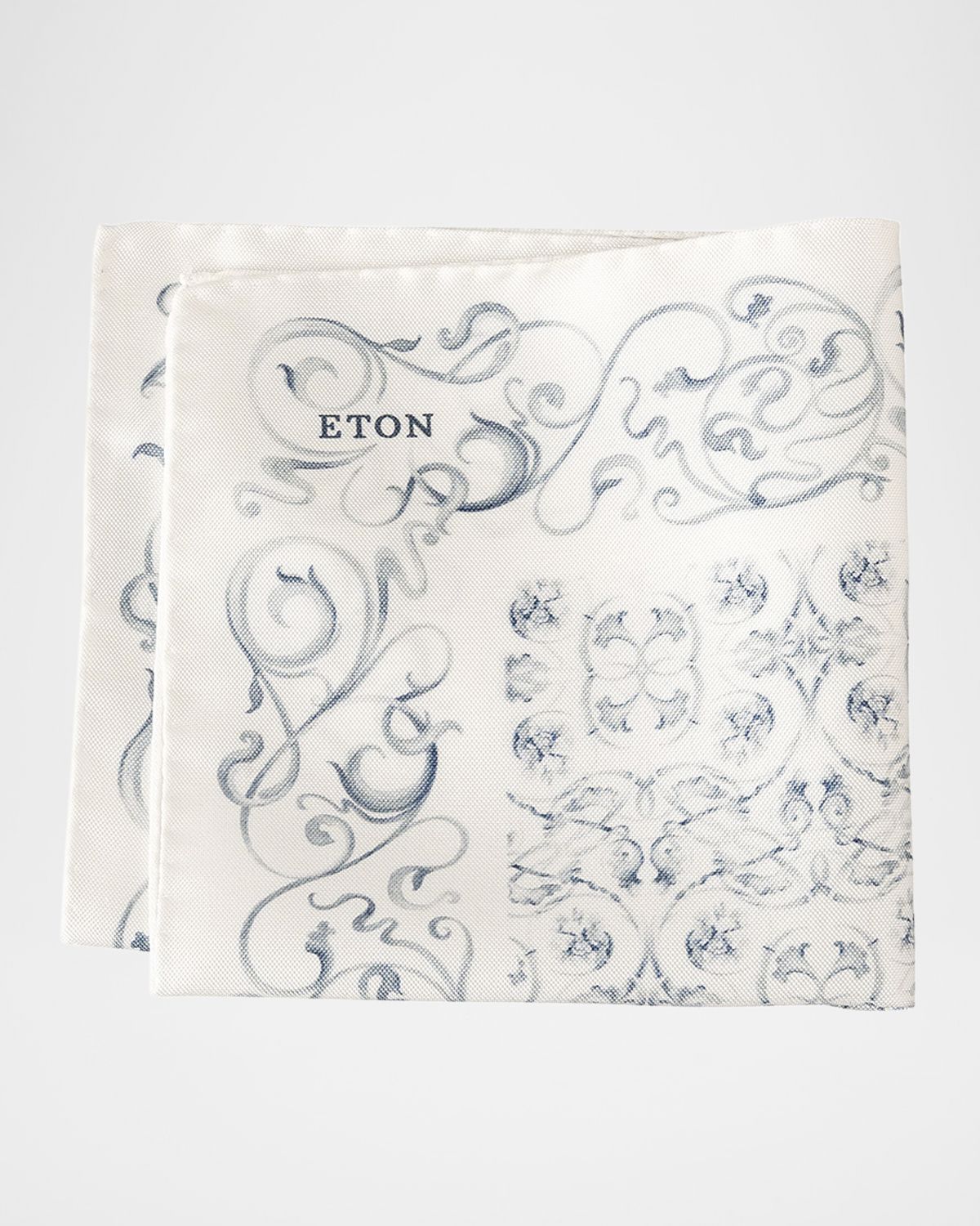 Eton Men 's Floral Silk Pocket Square