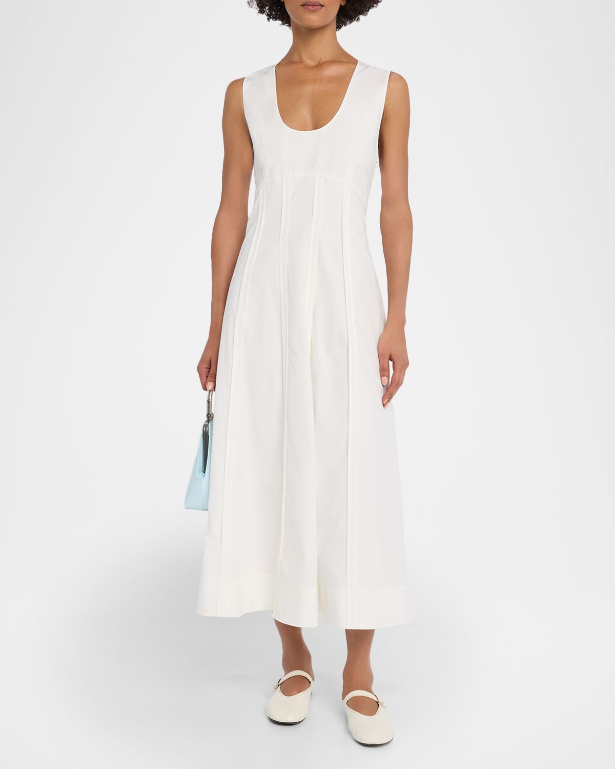 Les Coyotes De Paris Sculptural Poplin Midi Dress