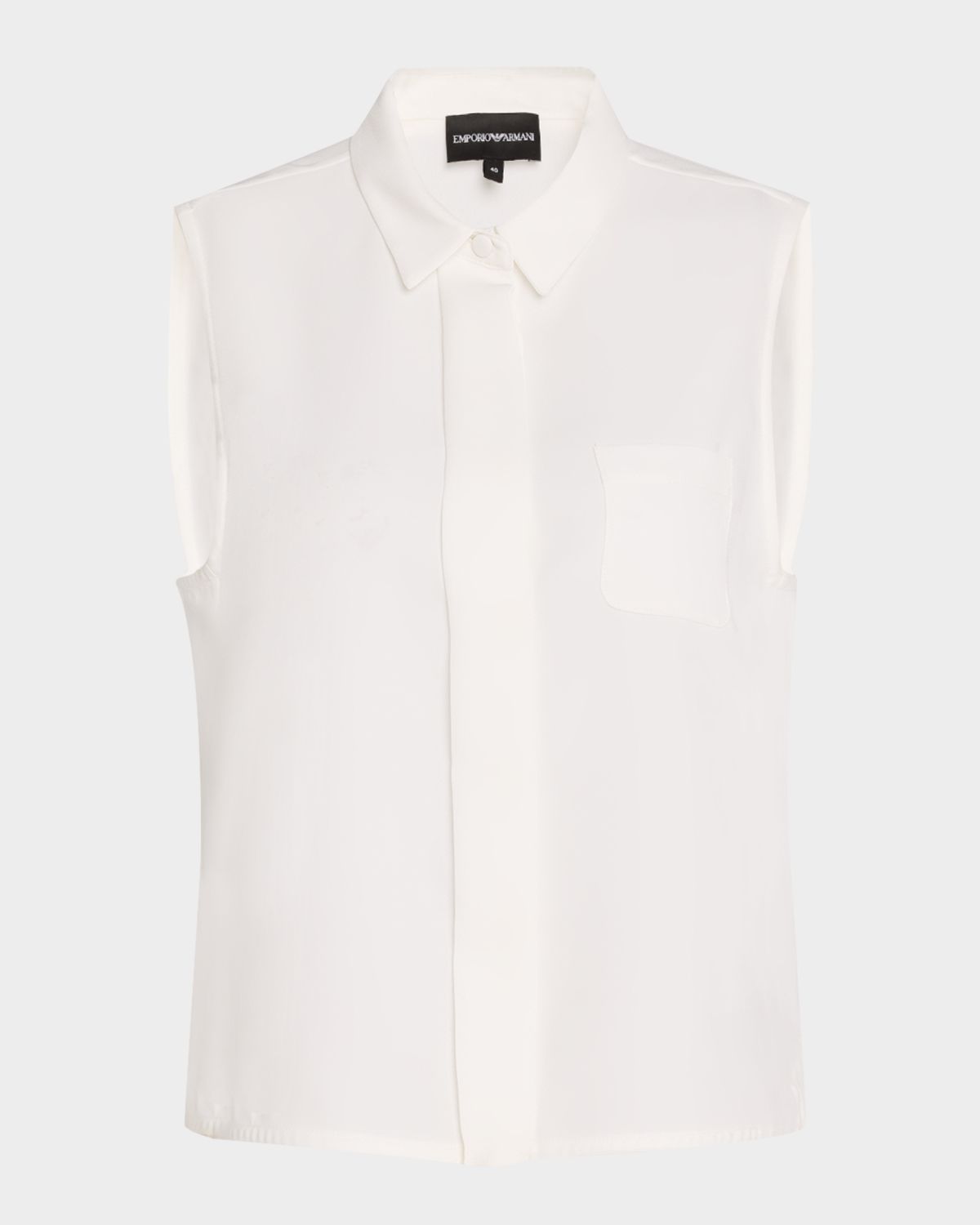 Emporio Armani Sleeveless Button-Down Blouse