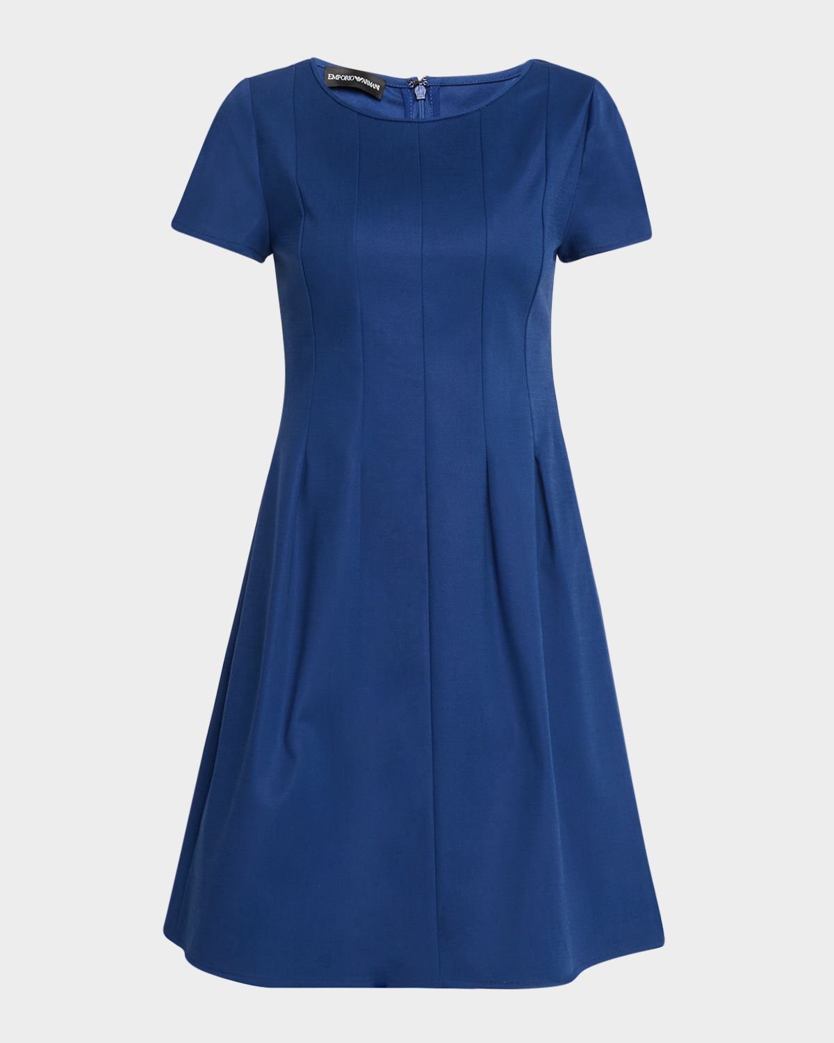 Emporio Armani Pleated Fit-&-Flare Mini Dress