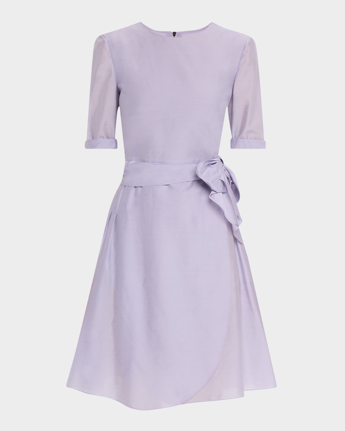 Emporio Armani Pleated A-Line Muslin Mini Dress