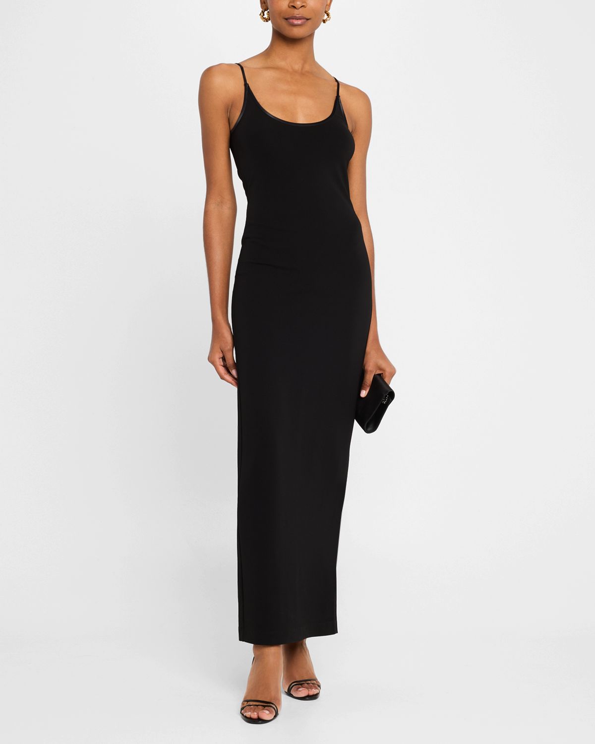 Emporio Armani Sleeveless Scoop-Neck Bodycon Maxi Dress