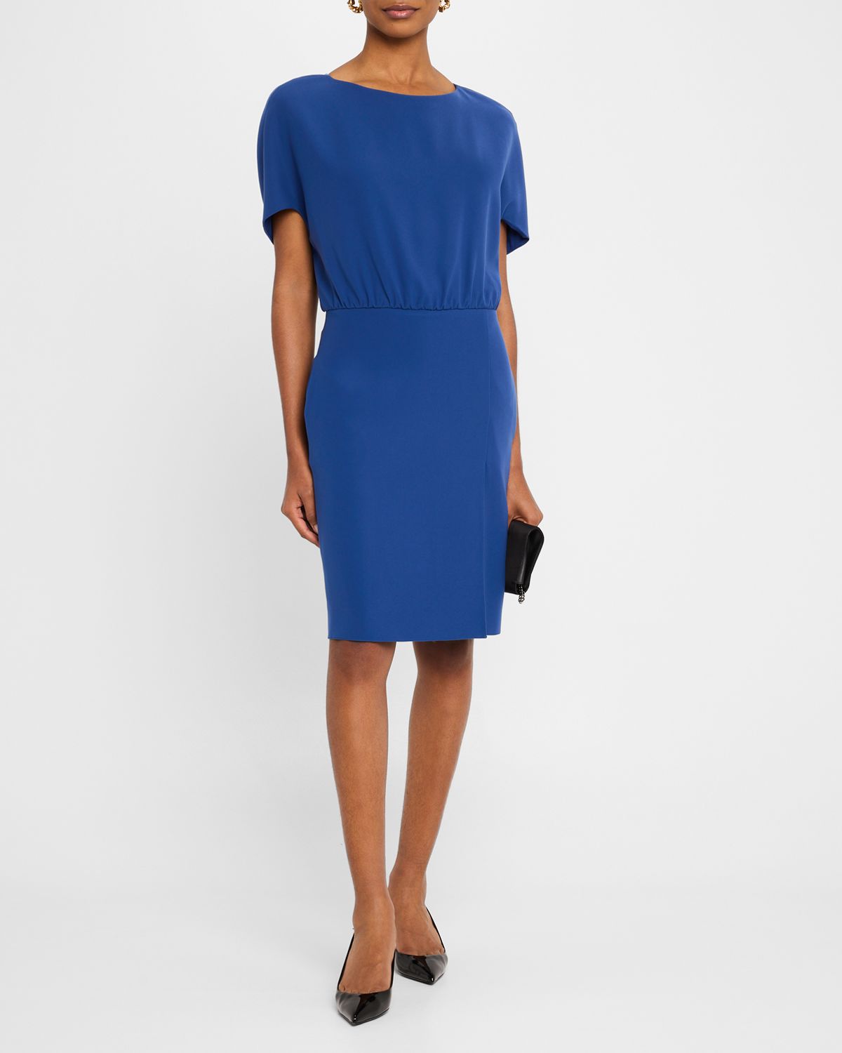 Emporio Armani Cape-Sleeve Cady Dress