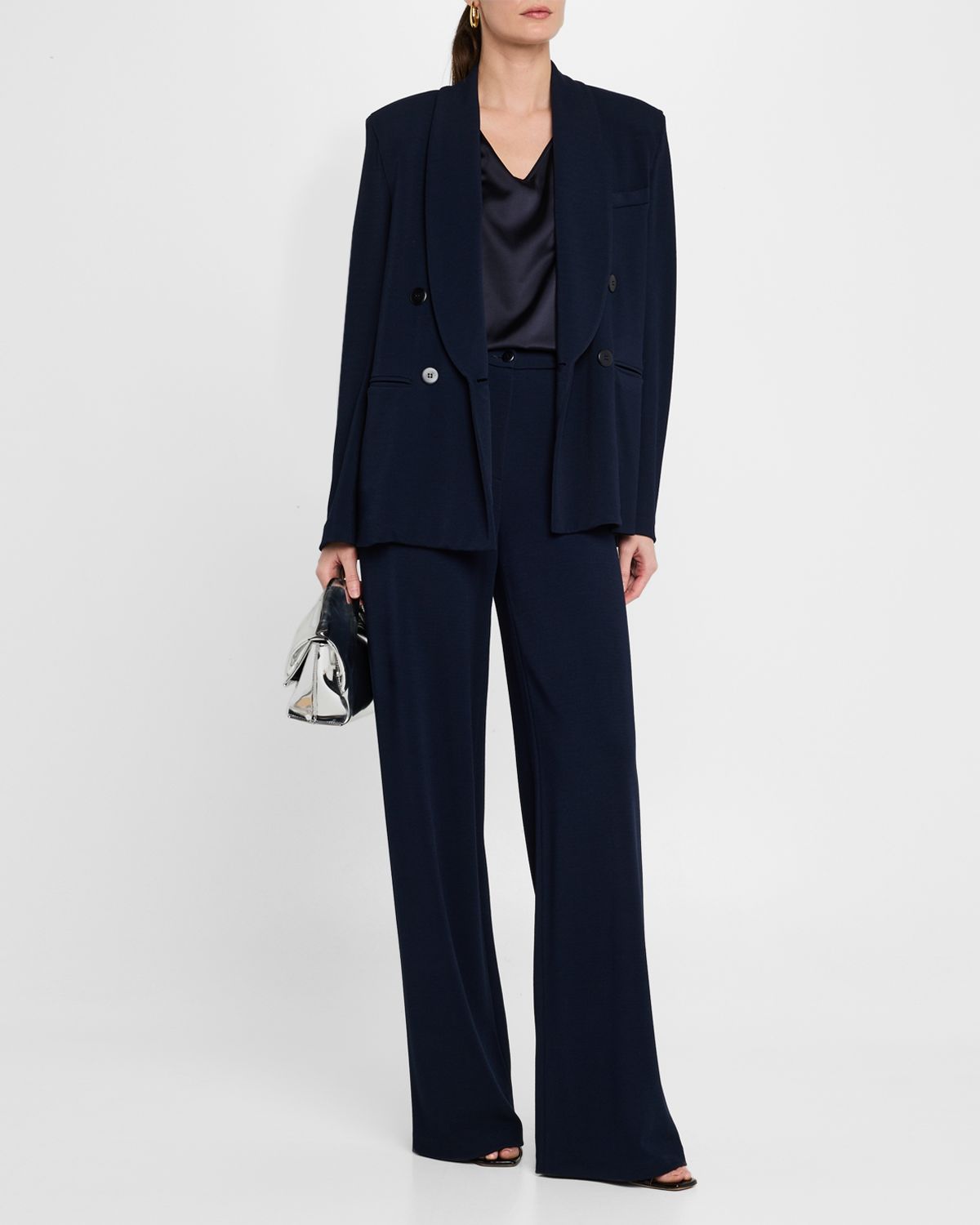 Emporio Armani Straight-Leg Pique Trousers