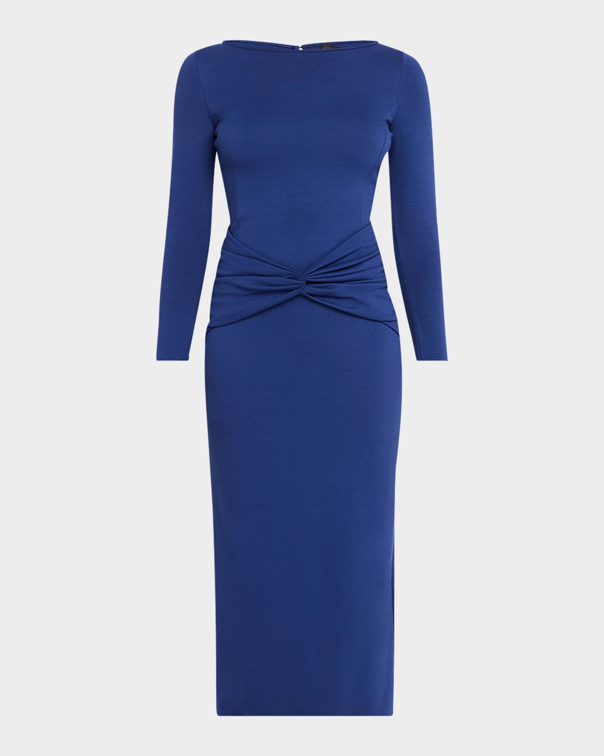 Emporio Armani Twist-Front Jersey Midi Dress