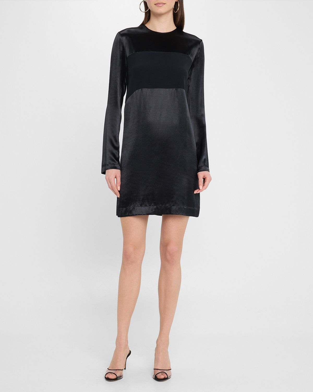 Emporio Armani Paneled Satin Mini Dress