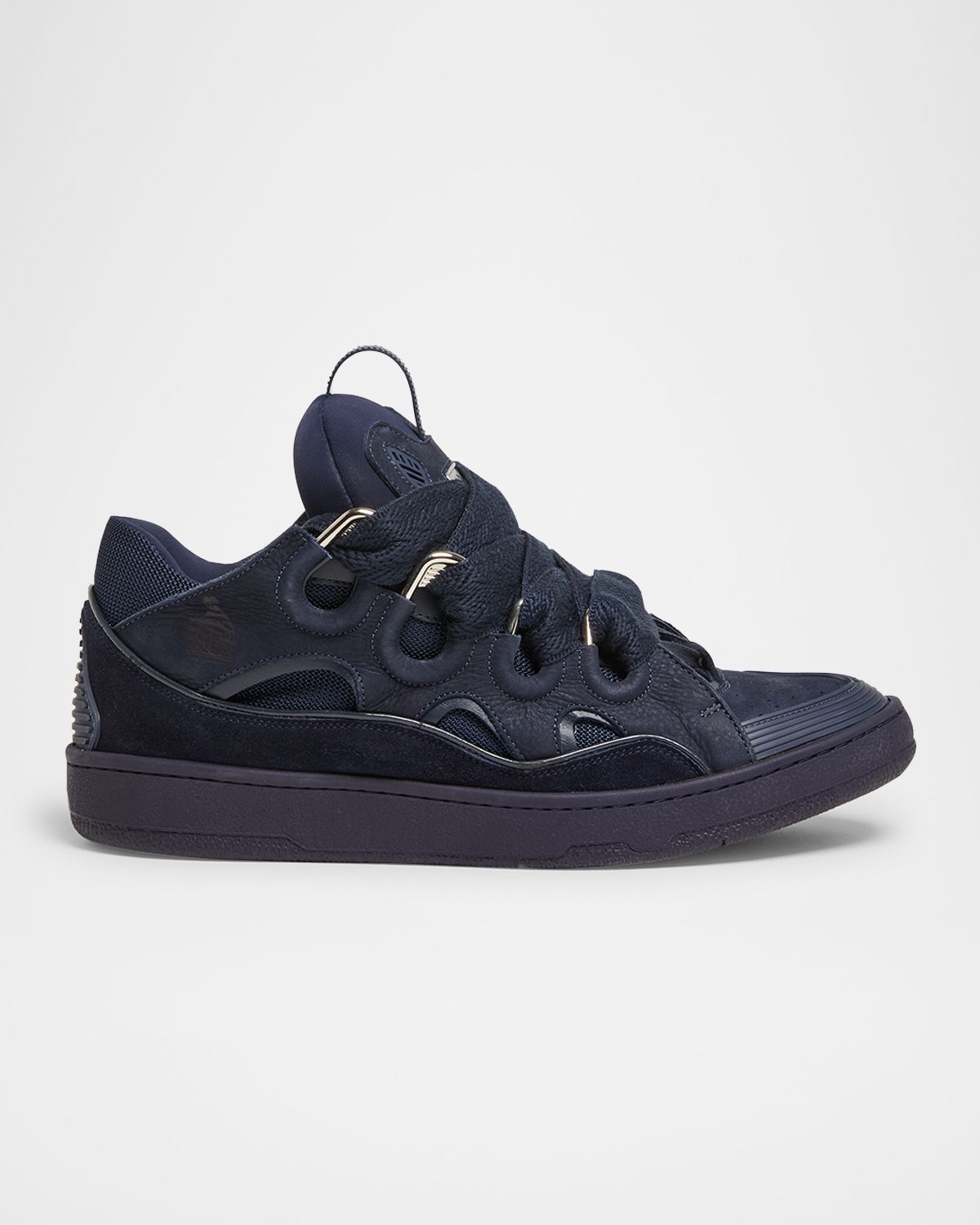 Lanvin Men 's Curb Napa Leather Low-Top Sneakers