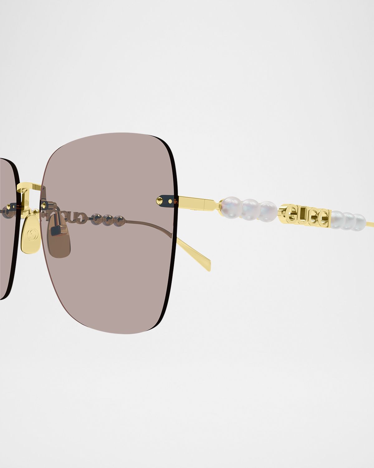 Gucci Metal Rectangle Sunglasses