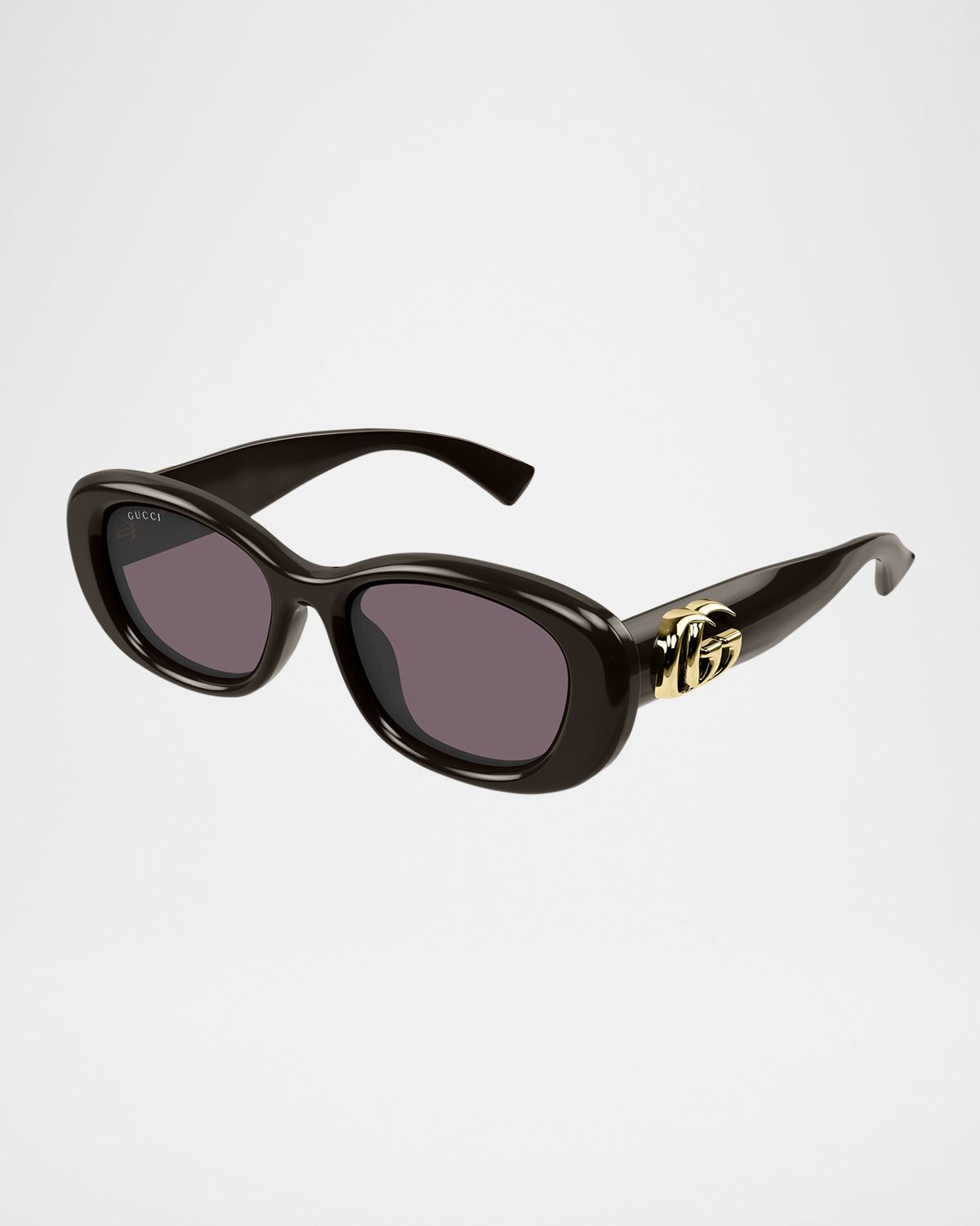 Gucci GG Logo Oval Plastic Sunglasses