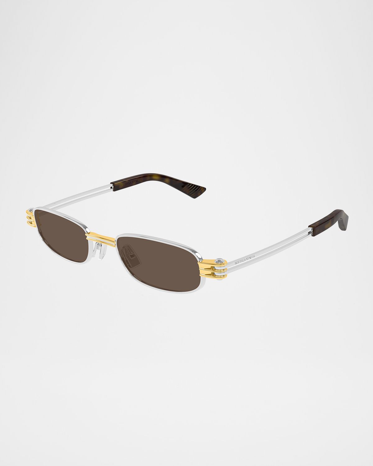 Bottega Veneta Metal Rectangle Sunglasses