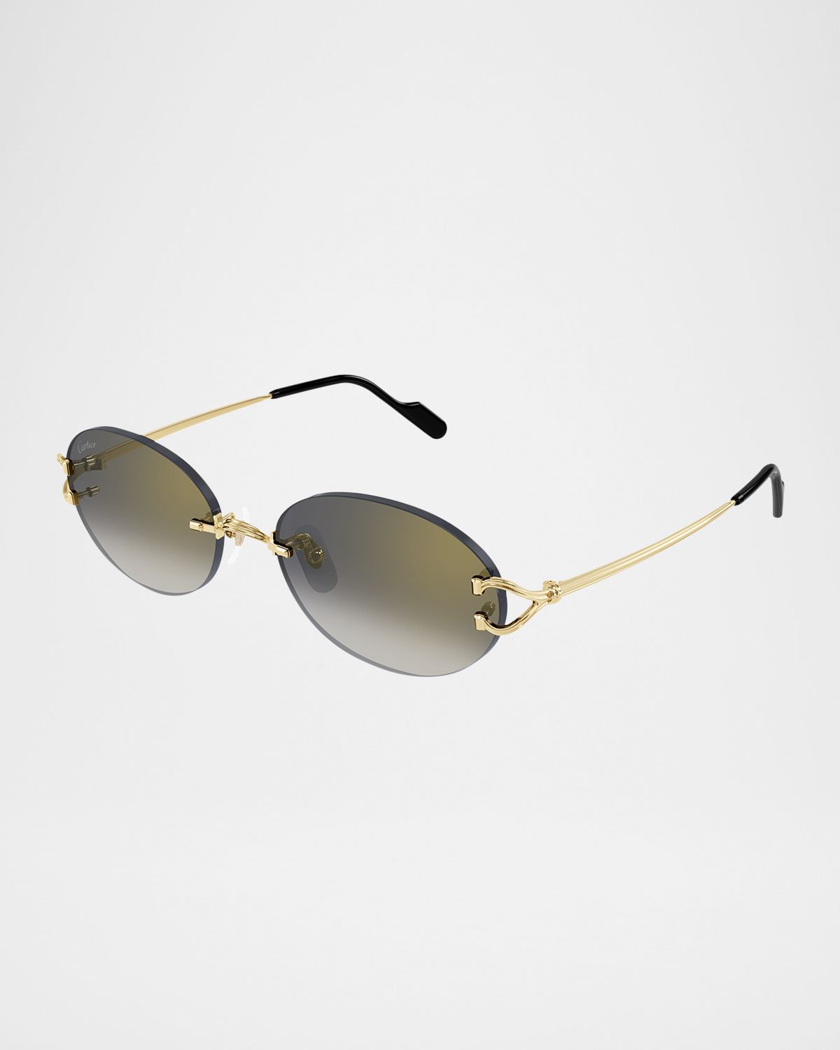 Cartier Rimless Metal Round Sunglasses