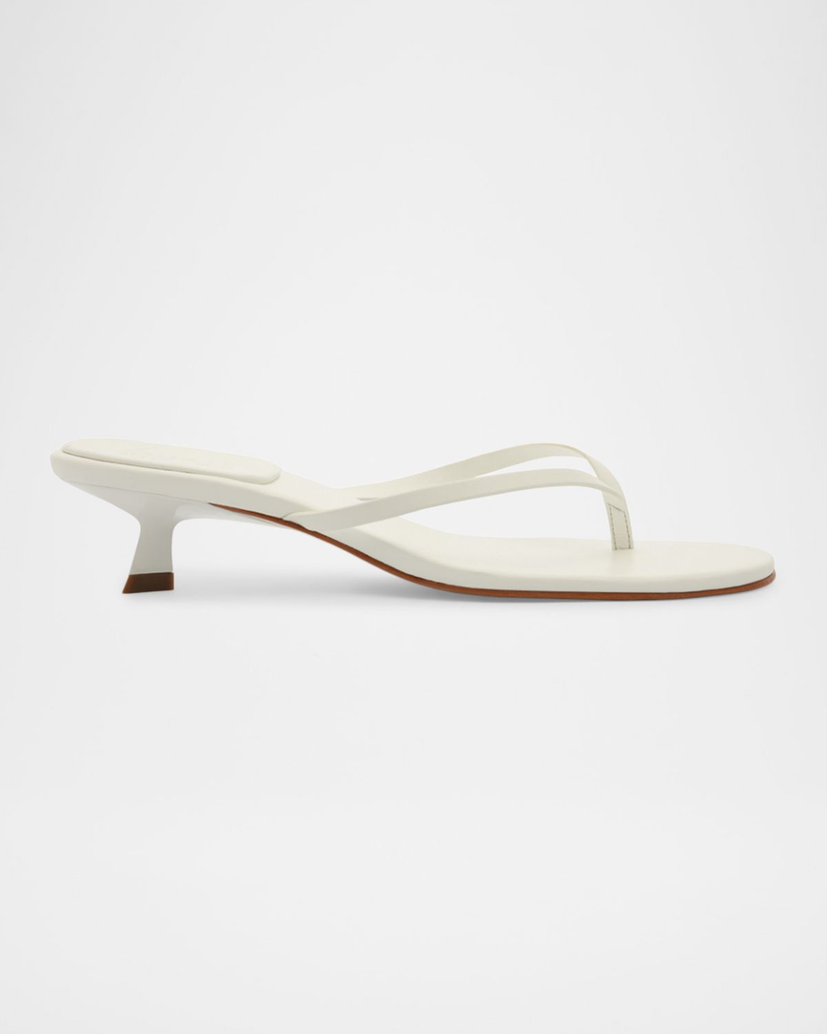 Schutz Carolyn Leather Thong Kitten Sandals