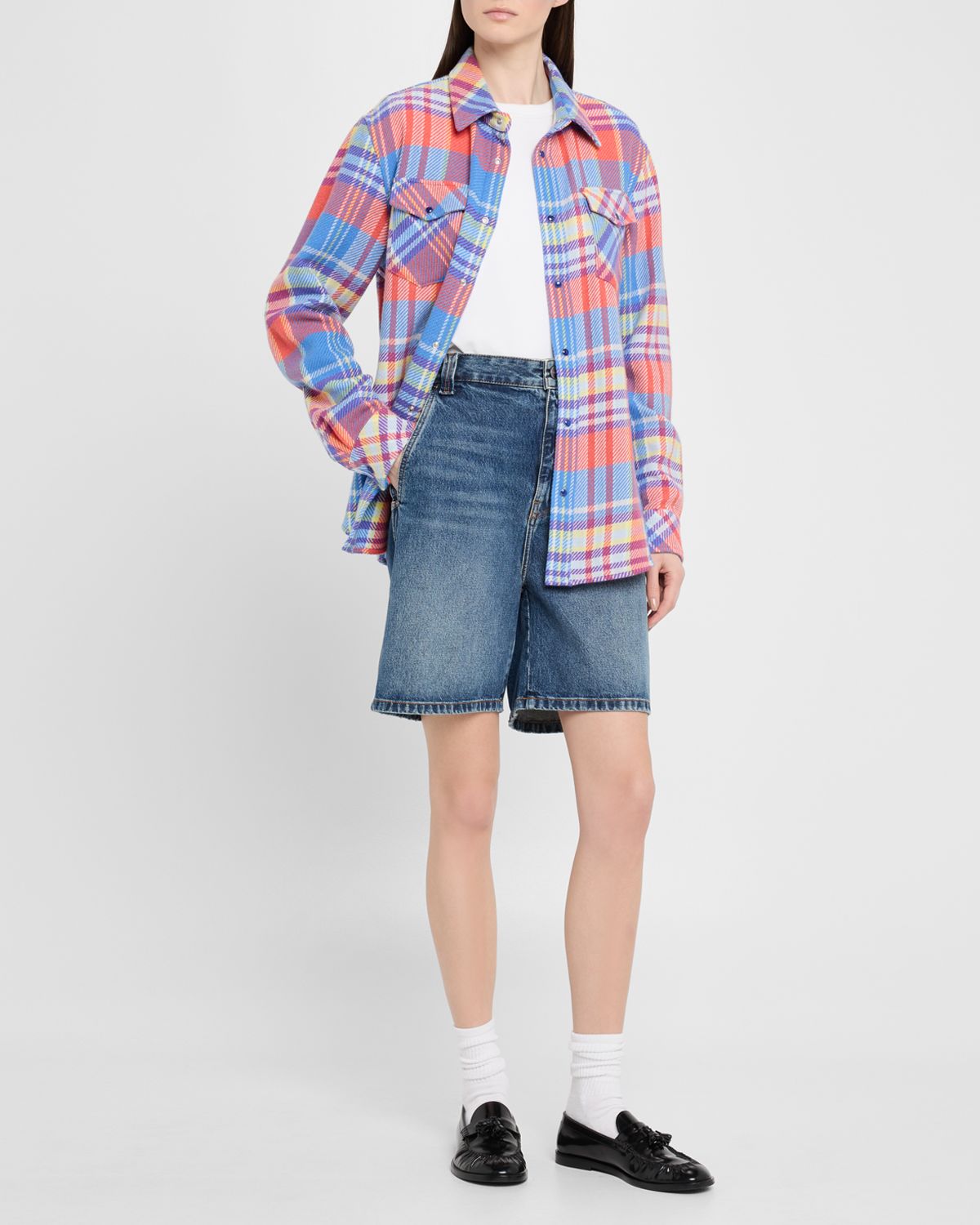 God 's True Cashmere Creator Tartan Cashmere Button-Down Shirt