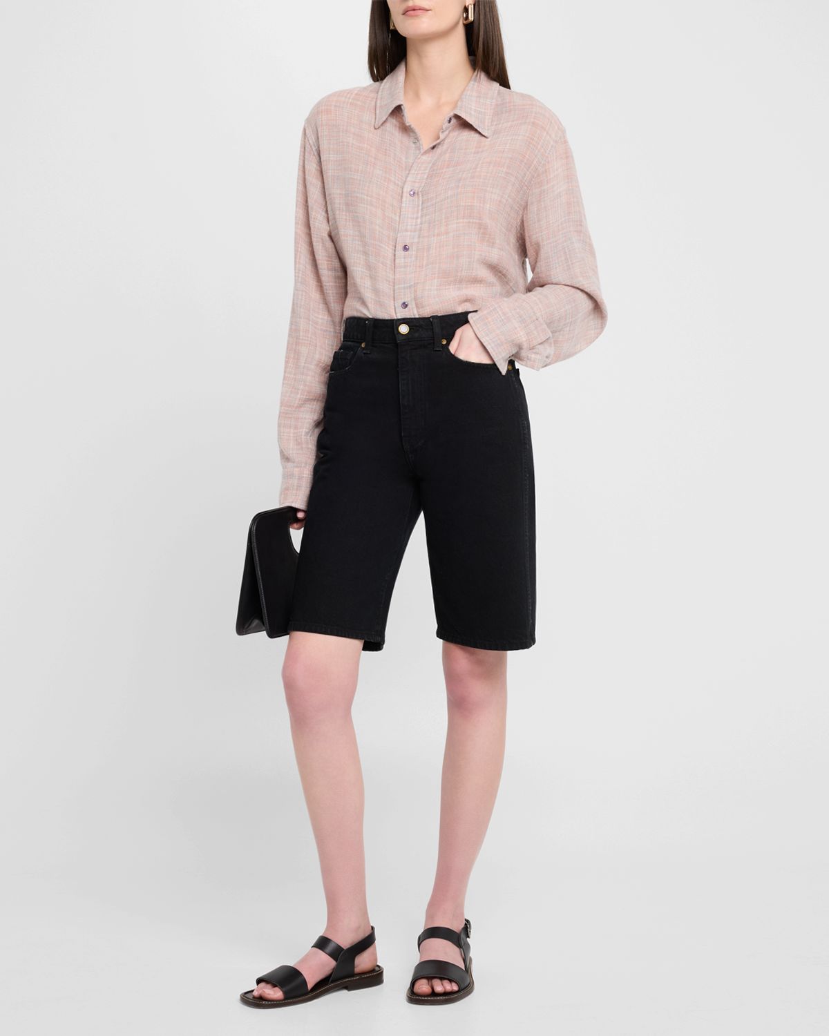 God 's True Cashmere Space Dye Gauze Cashmere Shirt