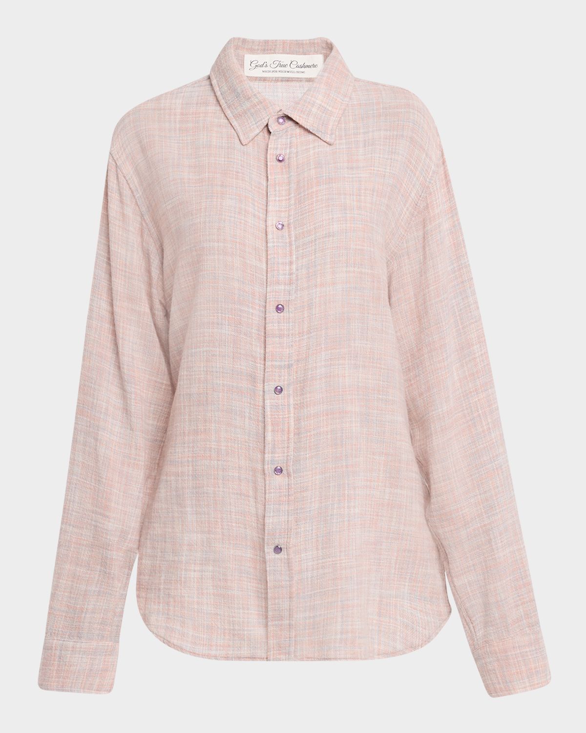 God 's True Cashmere Space Dye Gauze Cashmere Shirt