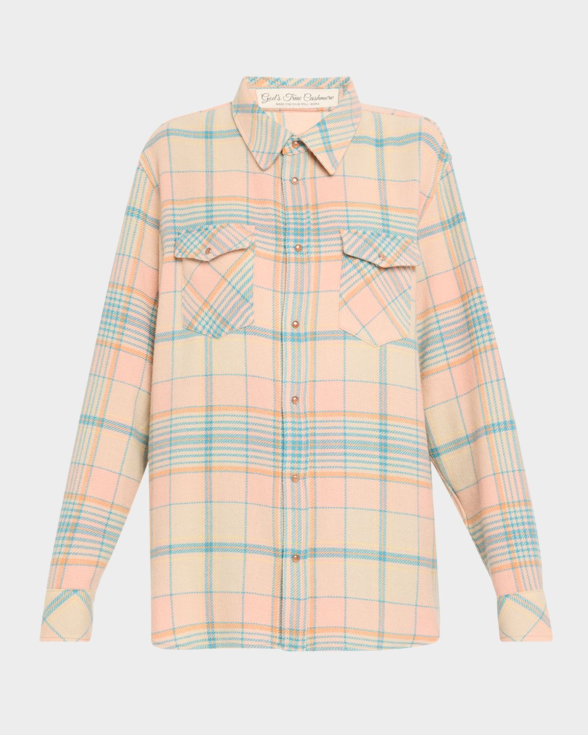 God 's True Cashmere Lover Tartan Cashmere Shirt | Thumbnail 6 God 's True Cashmere Lover Tartan Cashmere Shirt | Thumbnail 6